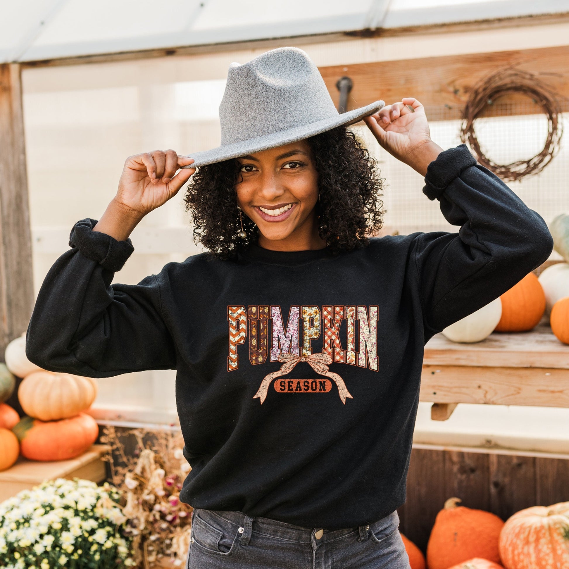 Pumpkin Season Patterns -  Womens Sweatshirt