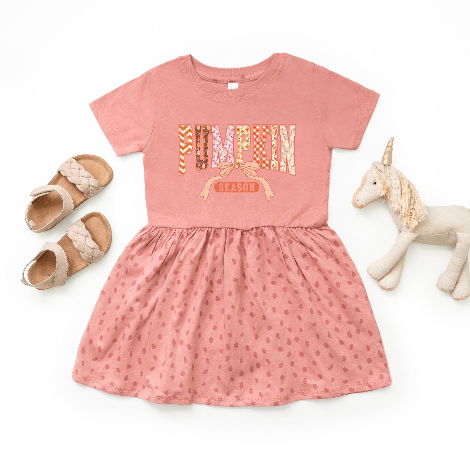 Pumpkin Season Patterns - Toddler Graphic Dress