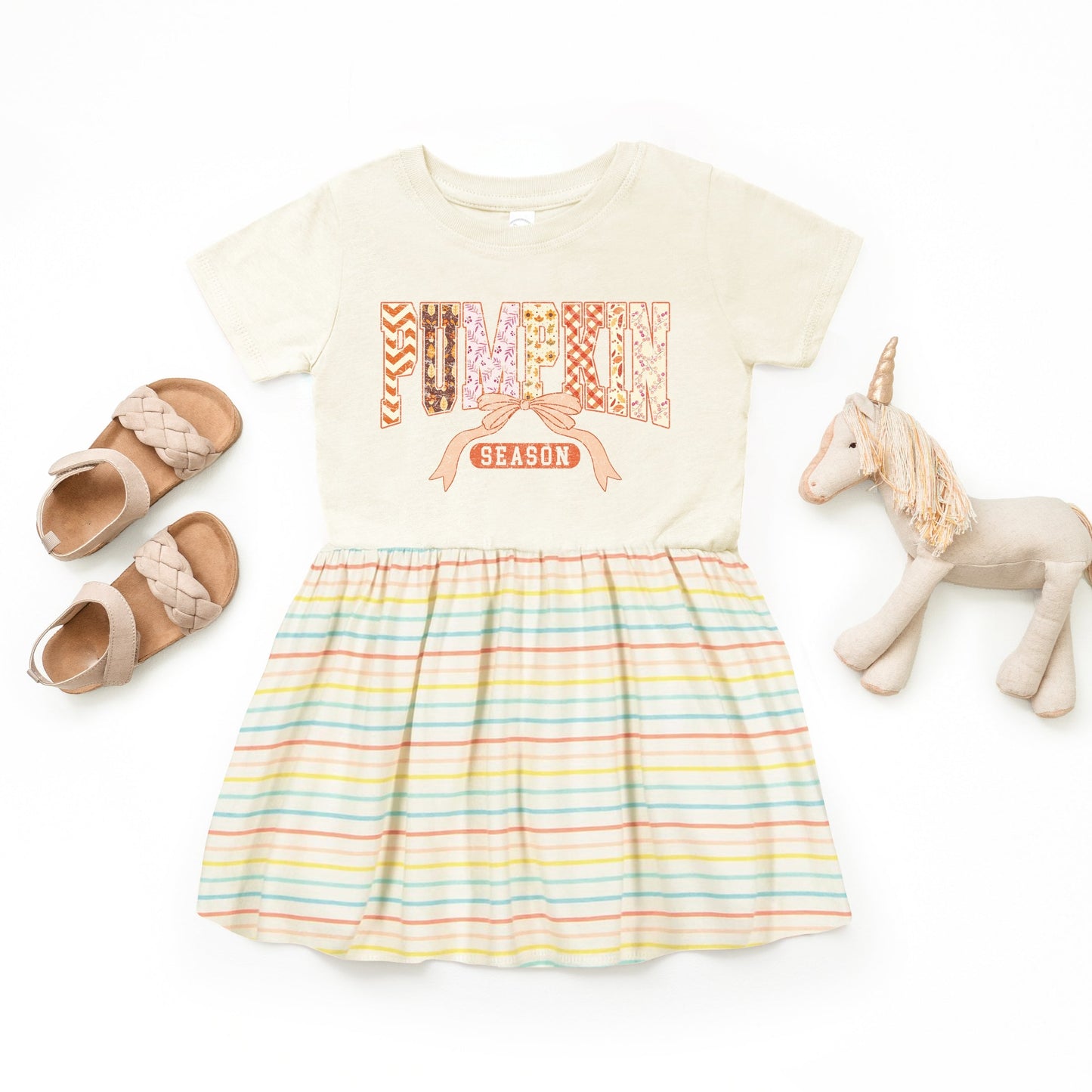 Pumpkin Season Patterns - Toddler Graphic Dress