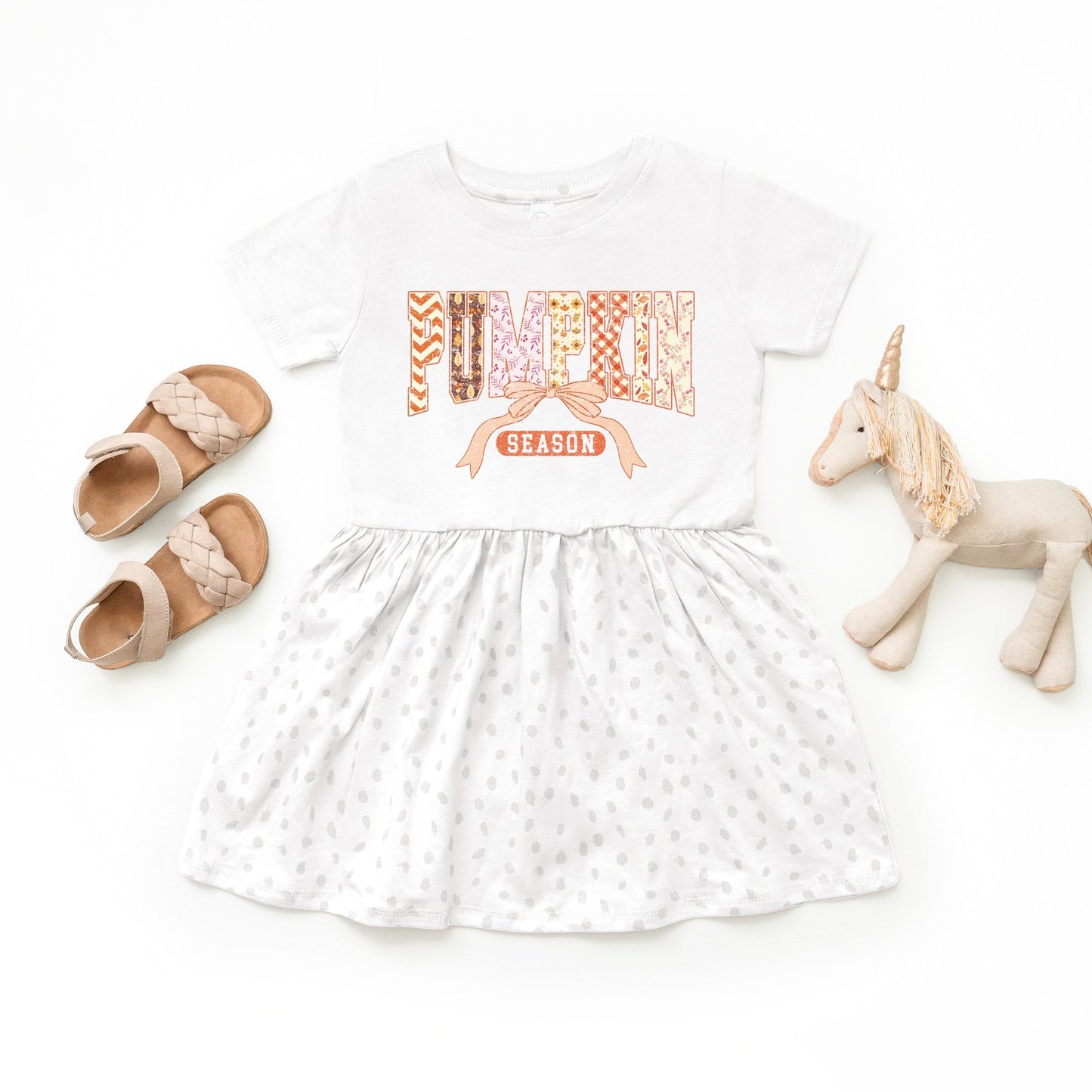 Pumpkin Season Patterns - Toddler Graphic Dress