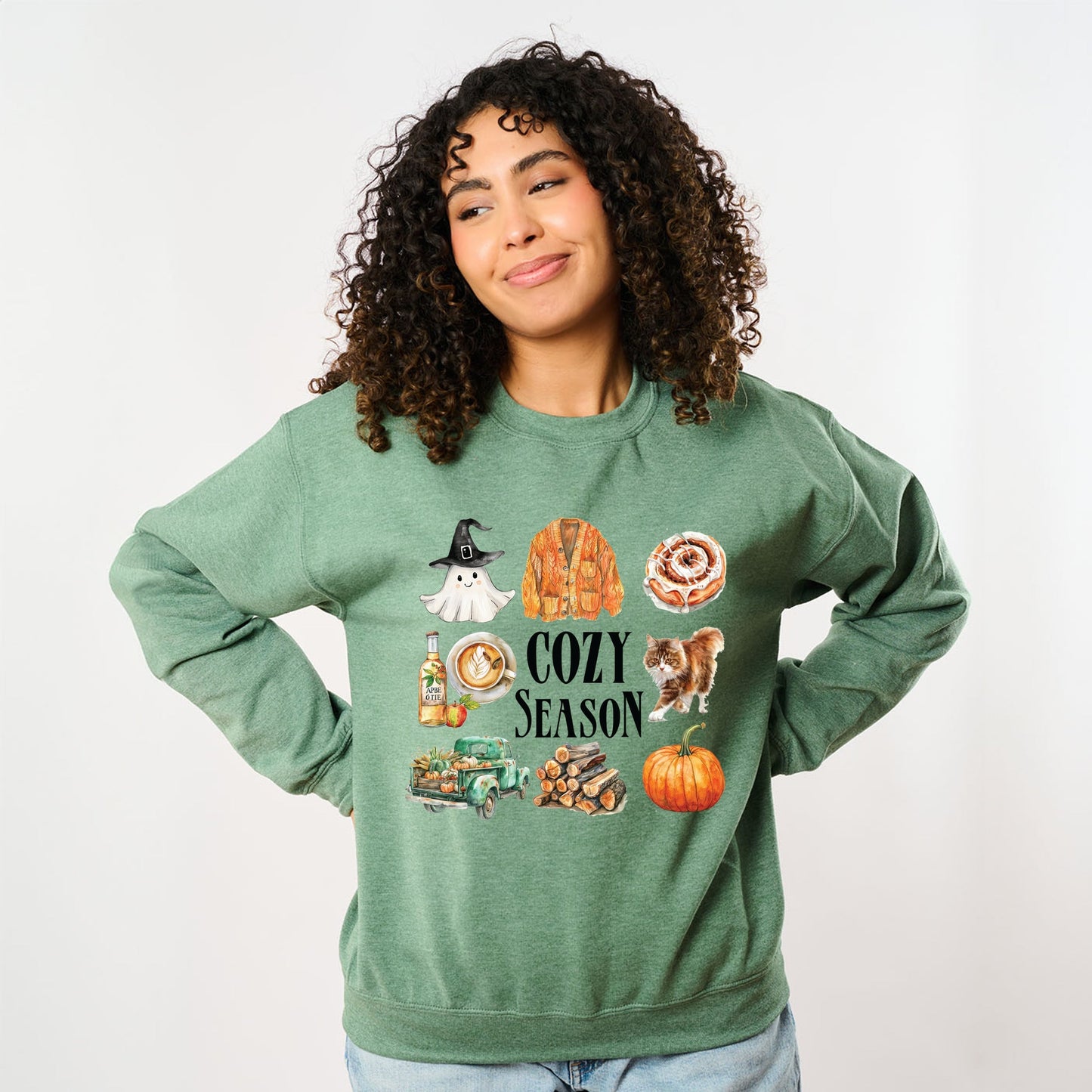 Cozy Season Watercolor Icons - Women's Sweatshirt