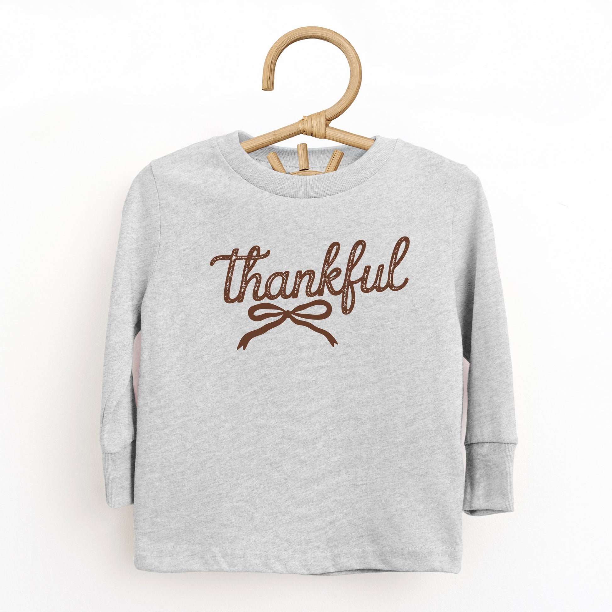 Thankful Coquette Distressed - Toddler Long Sleeve Graphic Tee and Youth Long Sleeve Graphic T-Shirt