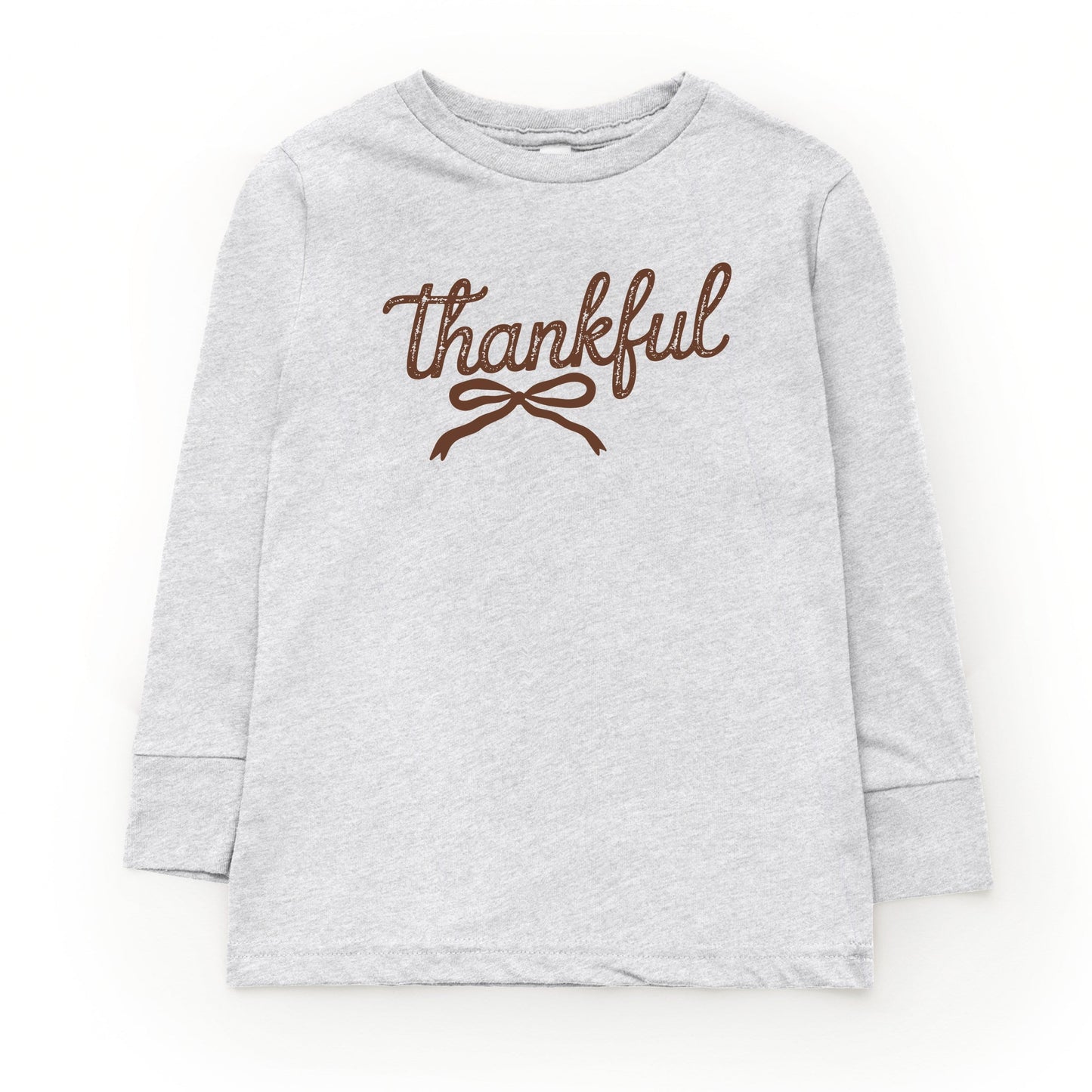 Thankful Coquette Distressed - Toddler Long Sleeve Graphic Tee and Youth Long Sleeve Graphic T-Shirt