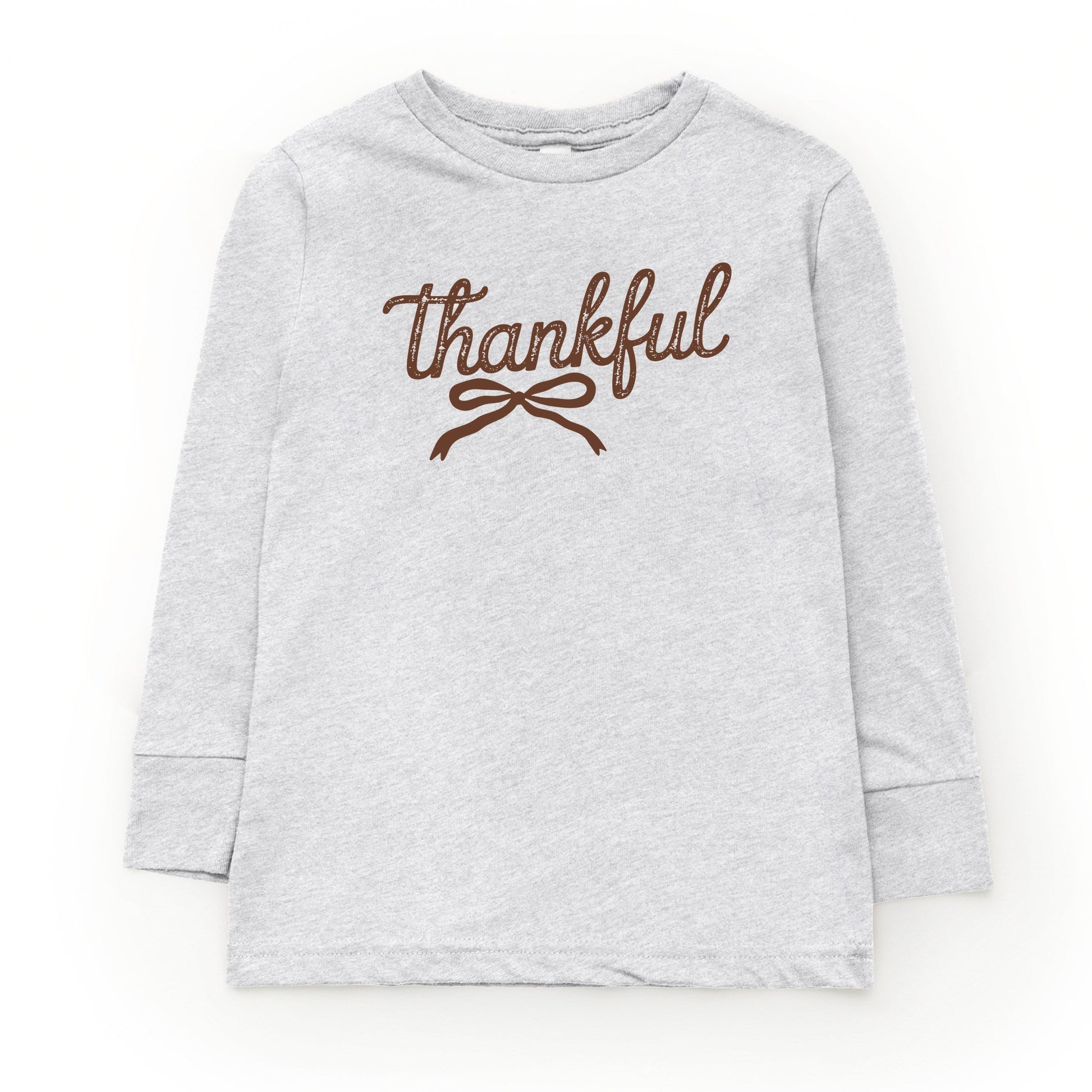 Thankful Coquette Distressed - Toddler Long Sleeve Graphic Tee and Youth Long Sleeve Graphic T-Shirt