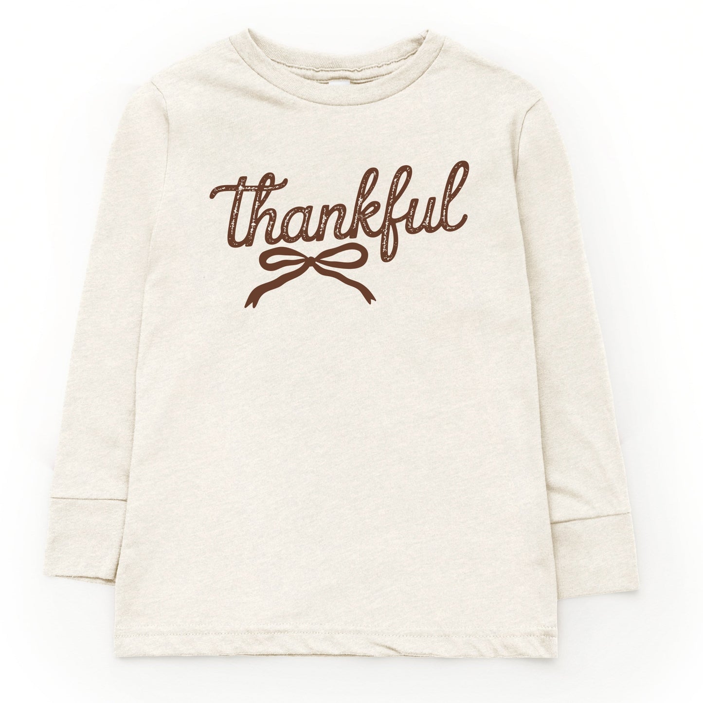 Thankful Coquette Distressed - Toddler Long Sleeve Graphic Tee and Youth Long Sleeve Graphic T-Shirt