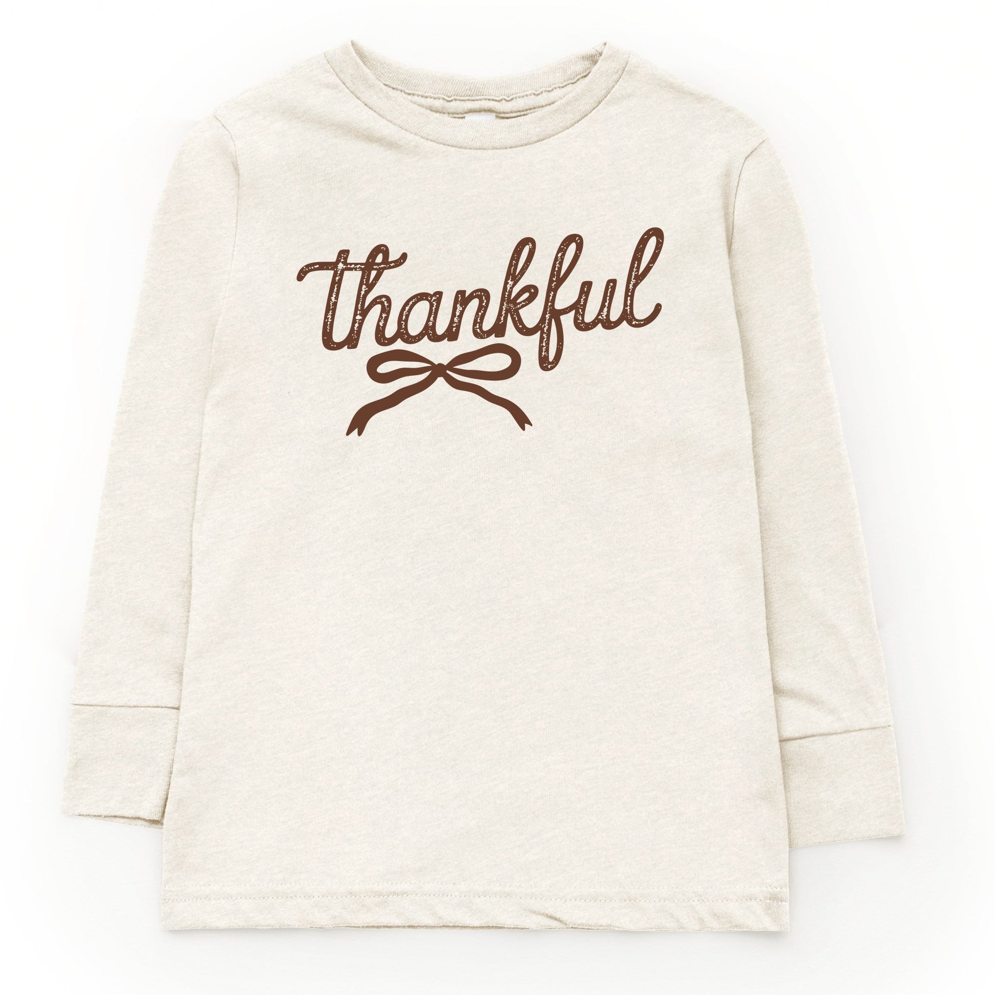 Thankful Coquette Distressed - Toddler Long Sleeve Graphic Tee and Youth Long Sleeve Graphic T-Shirt
