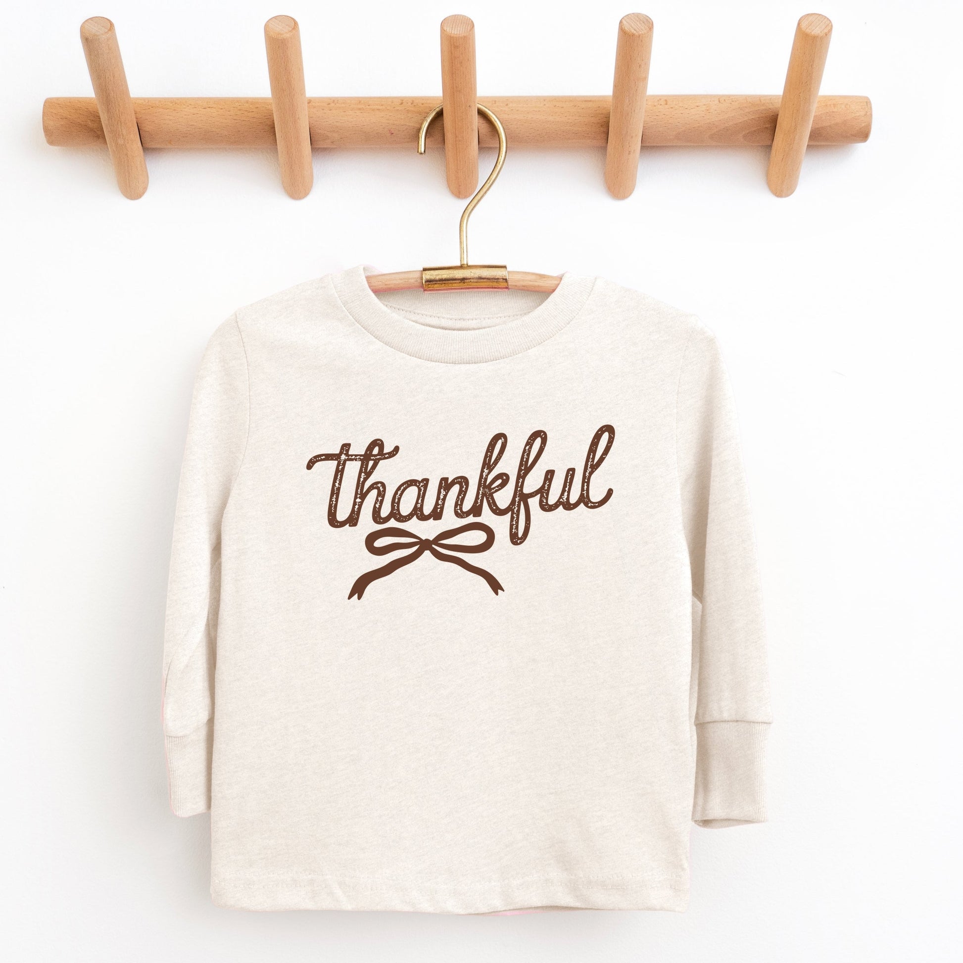 Thankful Coquette Distressed - Toddler Long Sleeve Graphic Tee and Youth Long Sleeve Graphic T-Shirt