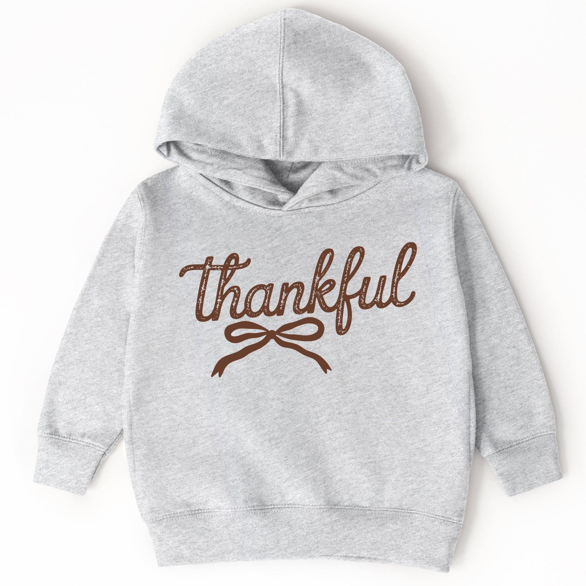 Thankful Coquette Distressed - Toddler Hoodie and Youth Graphic Hoodie