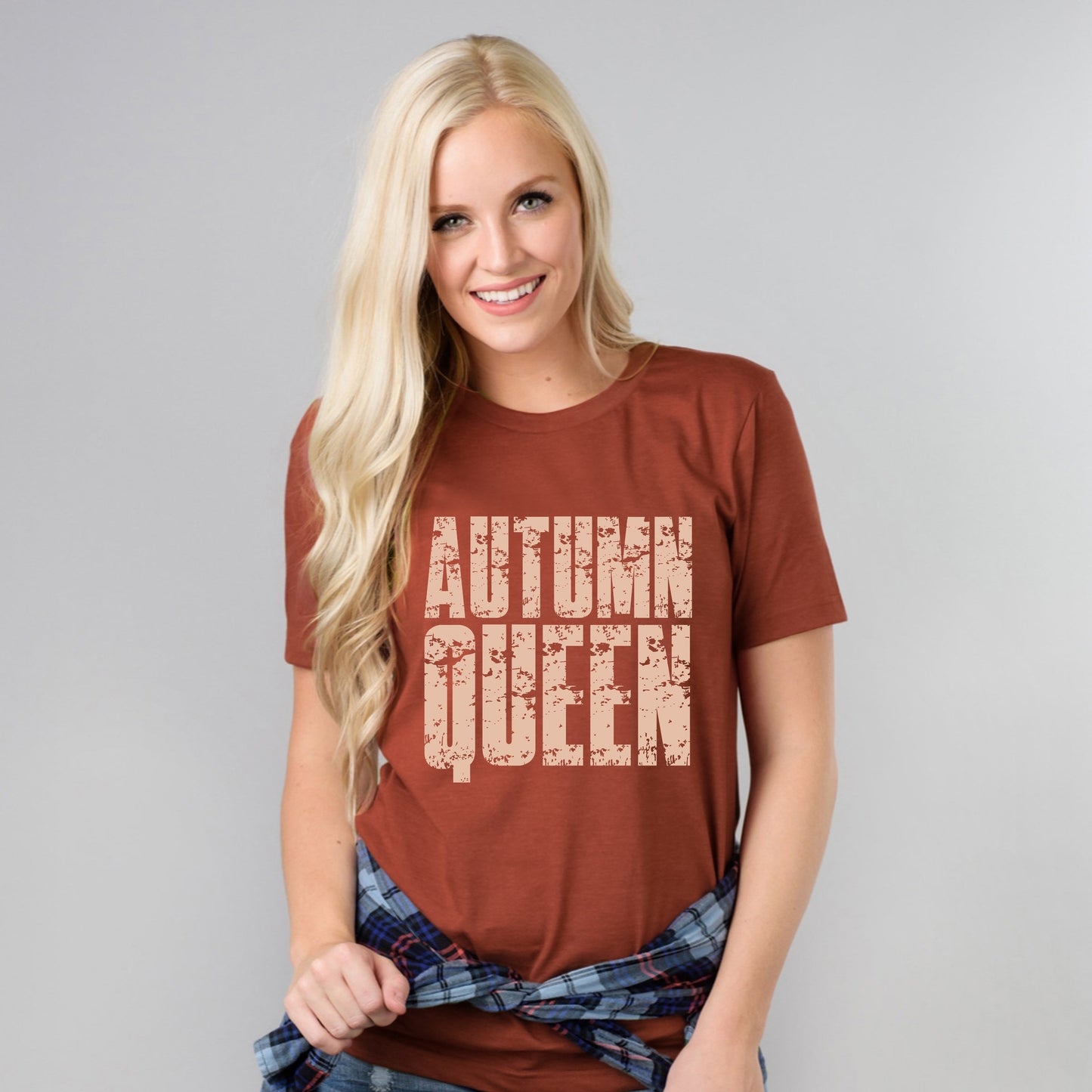 Autumn Queen Block Distressed - Women's Short Sleeve Graphic T-Shirt