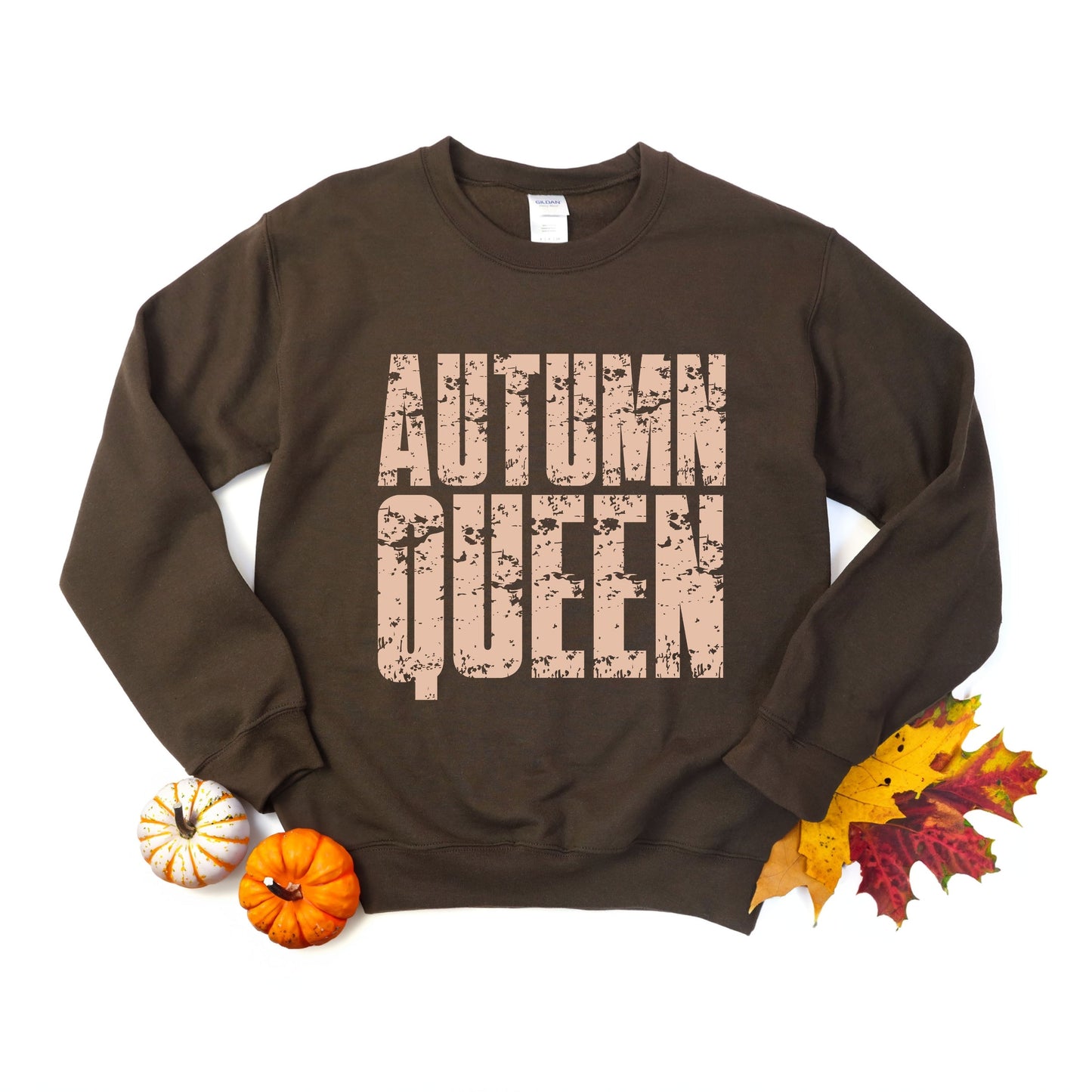 Autumn Queen Block Distressed - Women's Graphic Sweatshirt