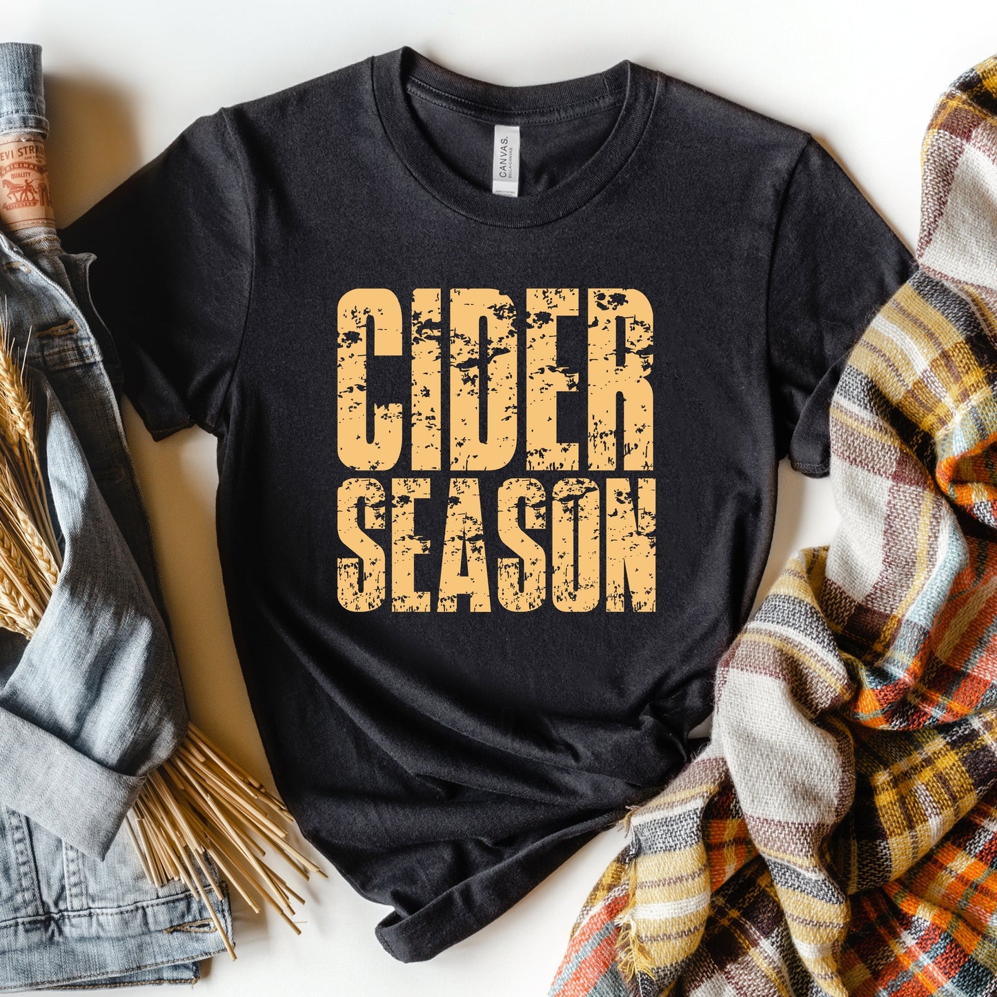 Cider Season Block Distressed - Women's Short Sleeve Graphic T-Shirt