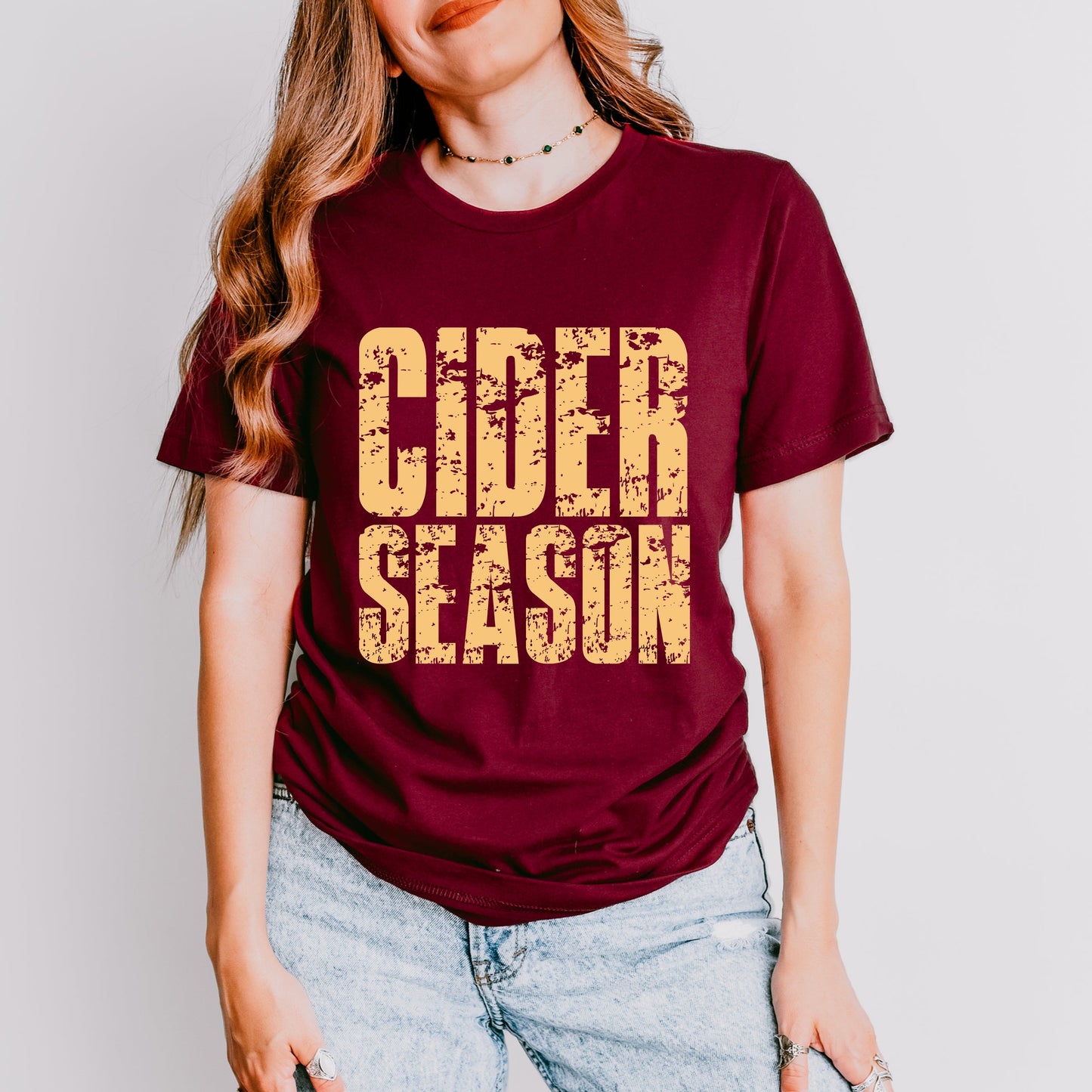 Cider Season Block Distressed - Women's Short Sleeve Graphic T-Shirt