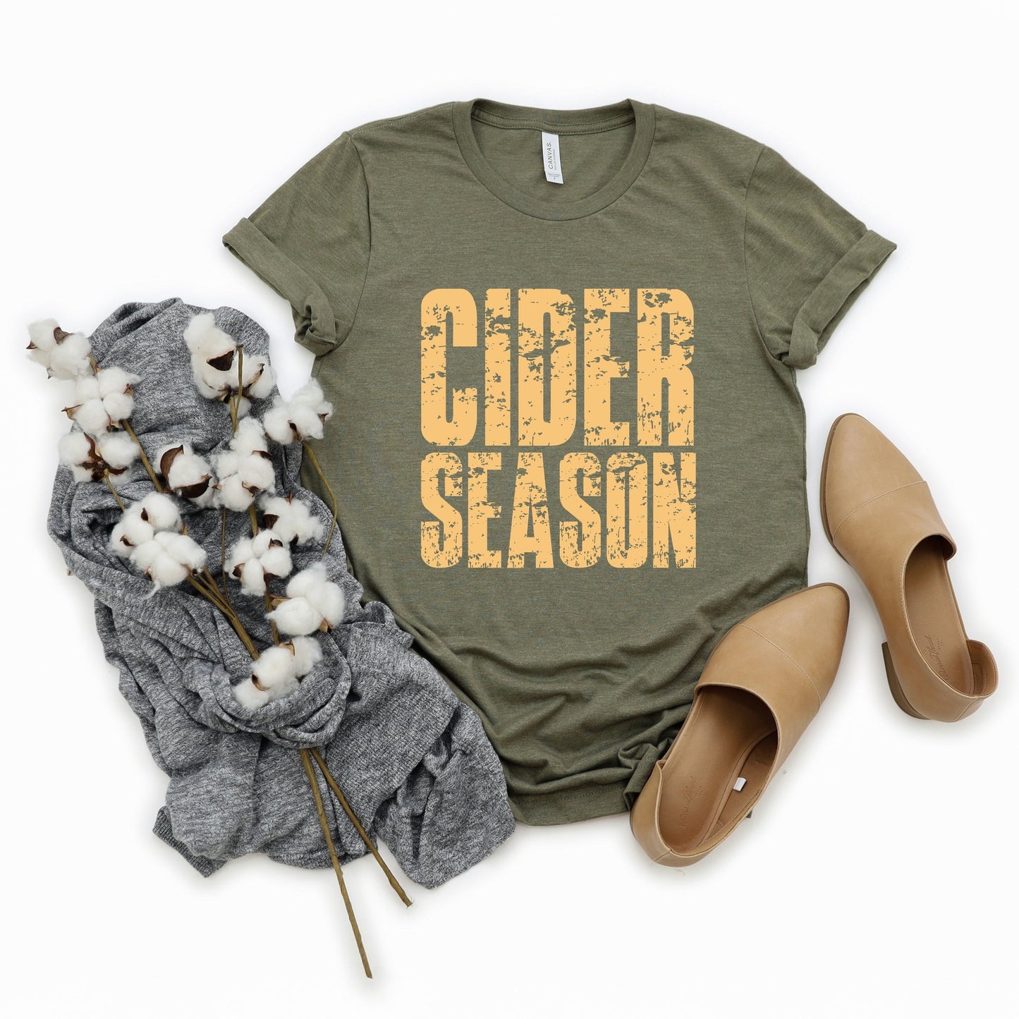 Cider Season Block Distressed - Women's Short Sleeve Graphic T-Shirt