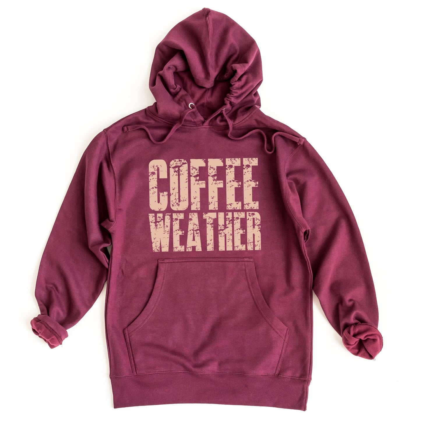 Coffee Weather Block Distressed - Women's Graphic Hoodie