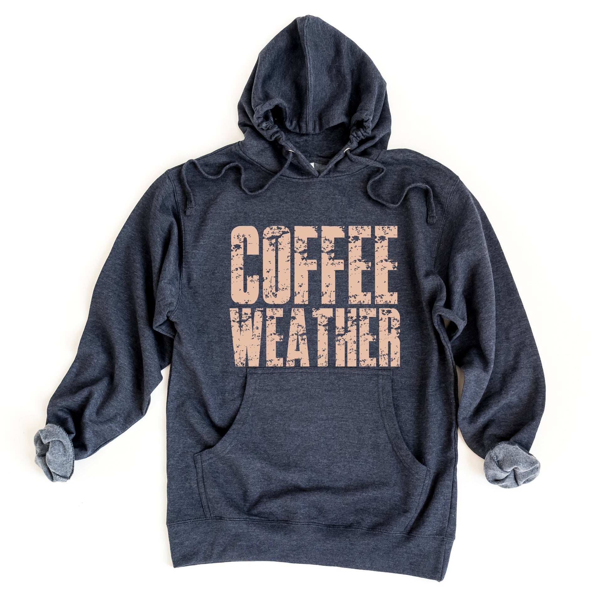 Coffee Weather Block Distressed - Women's Graphic Hoodie