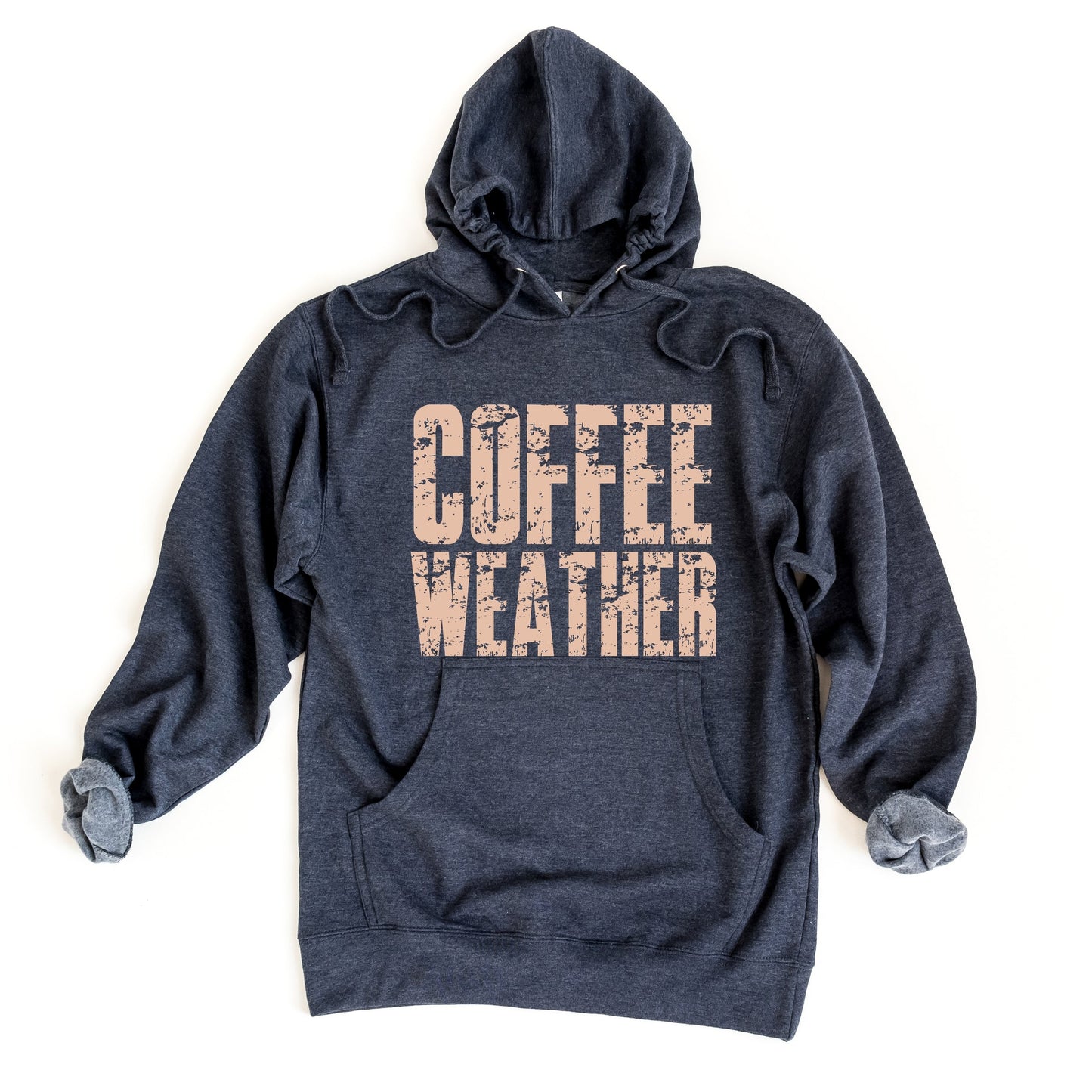 Coffee Weather Block Distressed - Women's Graphic Hoodie