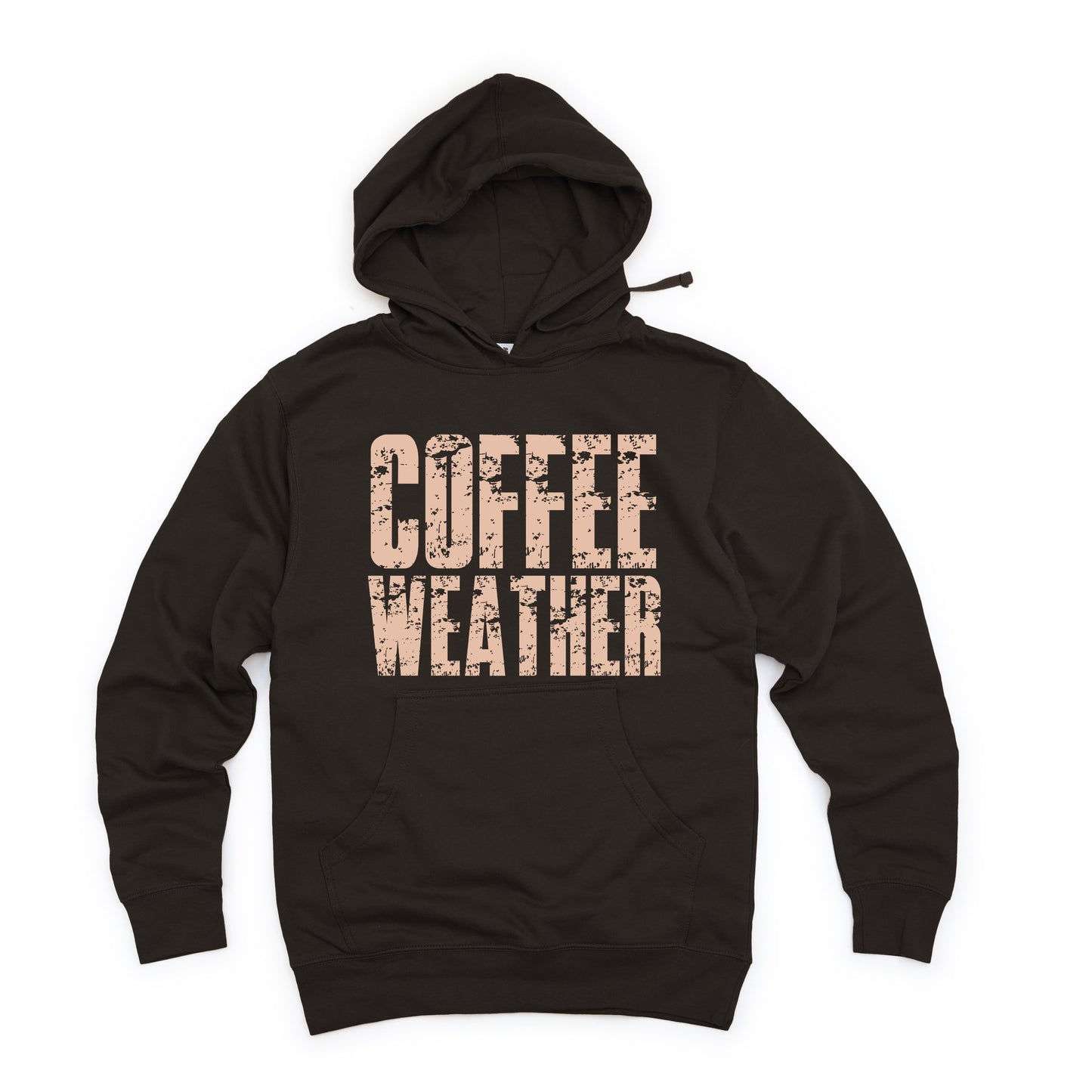Coffee Weather Block Distressed - Women's Graphic Hoodie