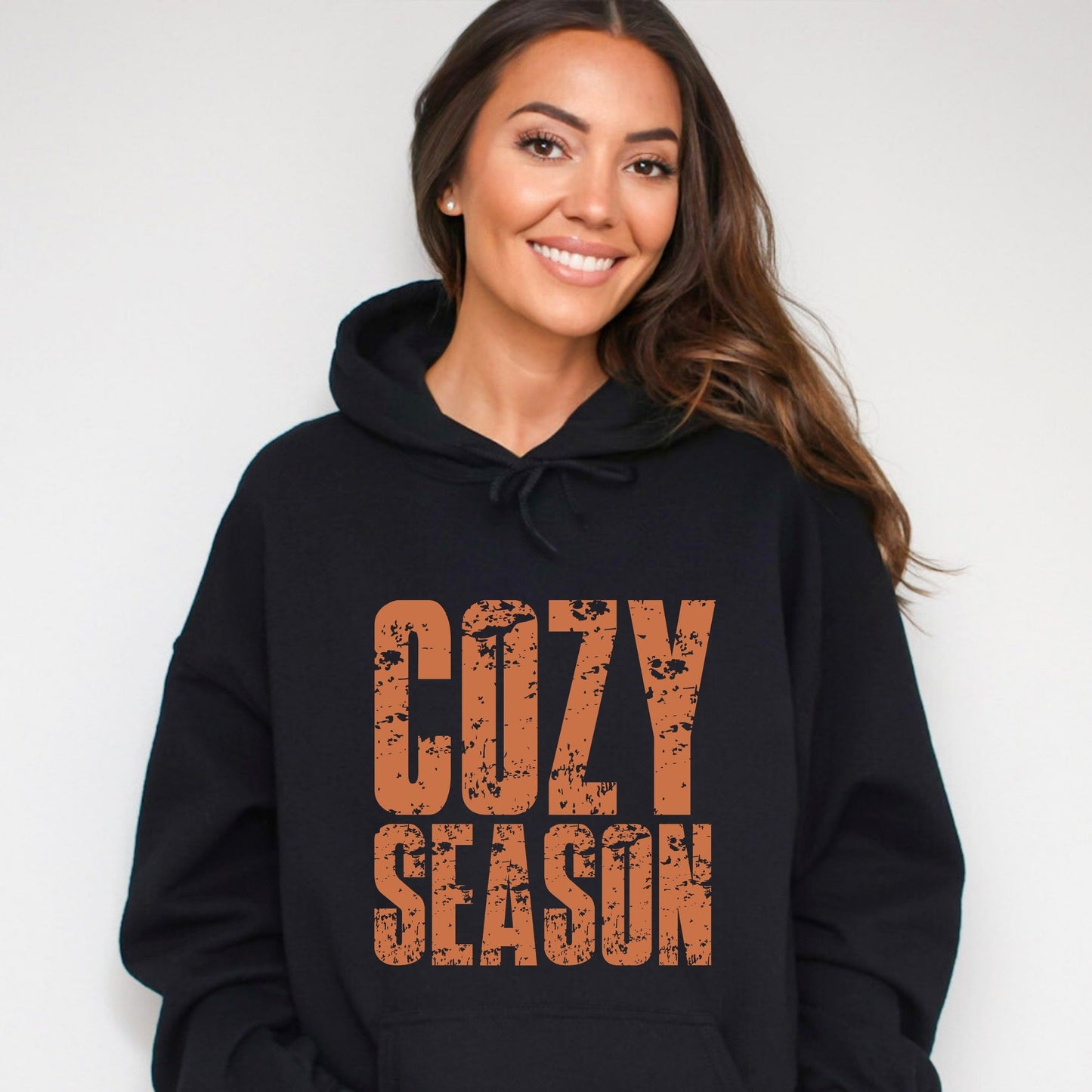 Cozy Season Block Distressed - Women's Graphic Hoodie