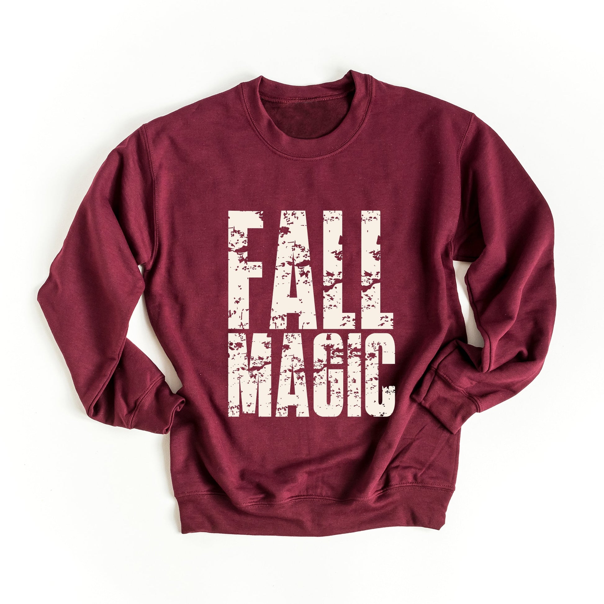Fall Magic Block Distressed - Women's Graphic Sweatshirt