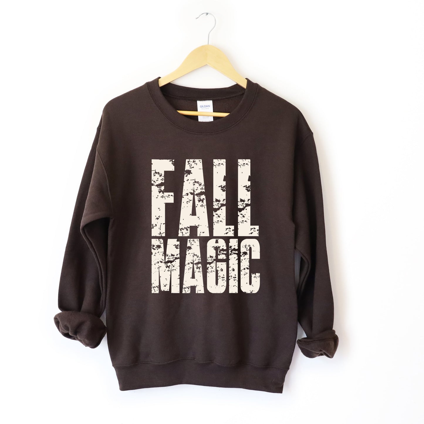 Fall Magic Block Distressed - Women's Graphic Sweatshirt
