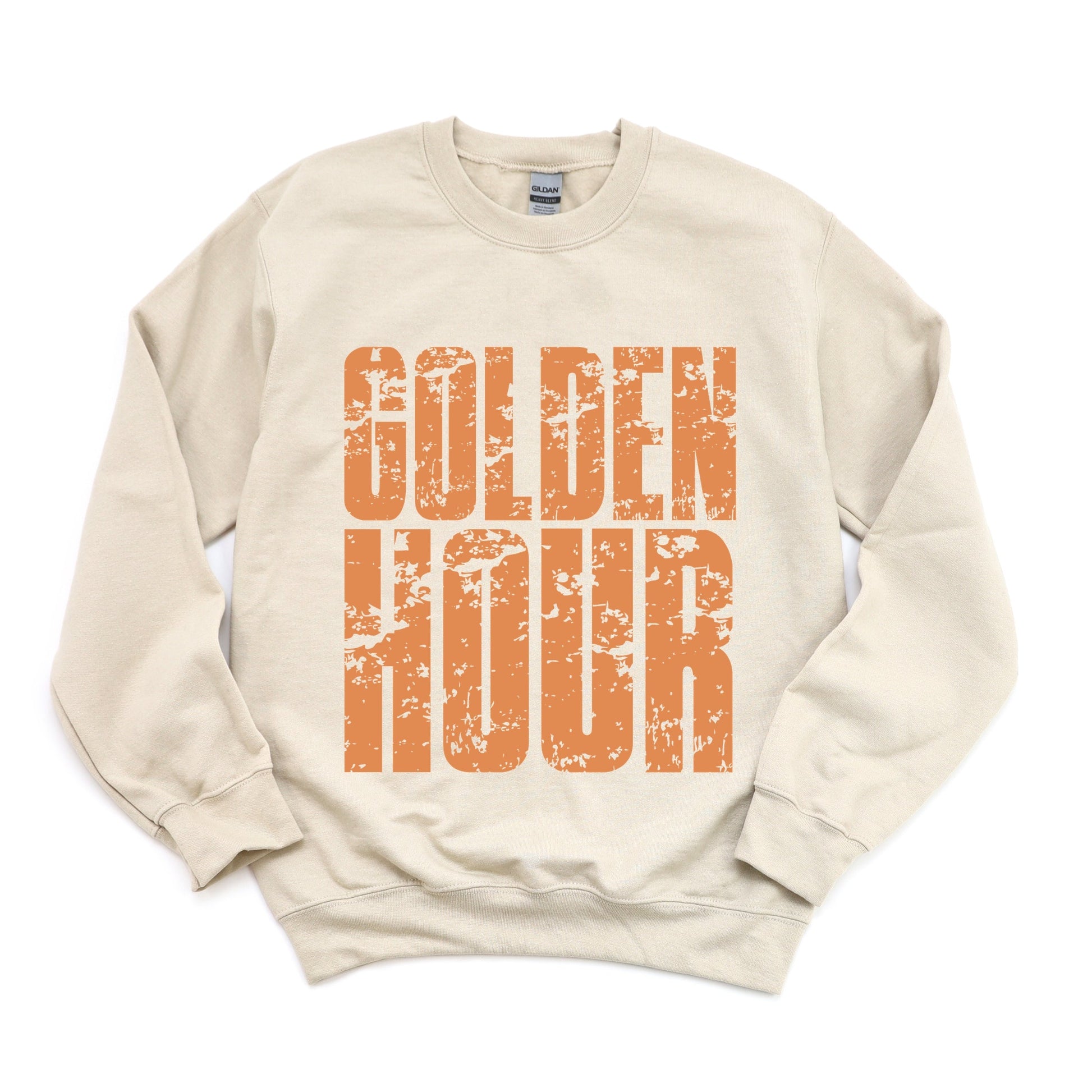Golden Hour Block Distressed - Women's Graphic Sweatshirt