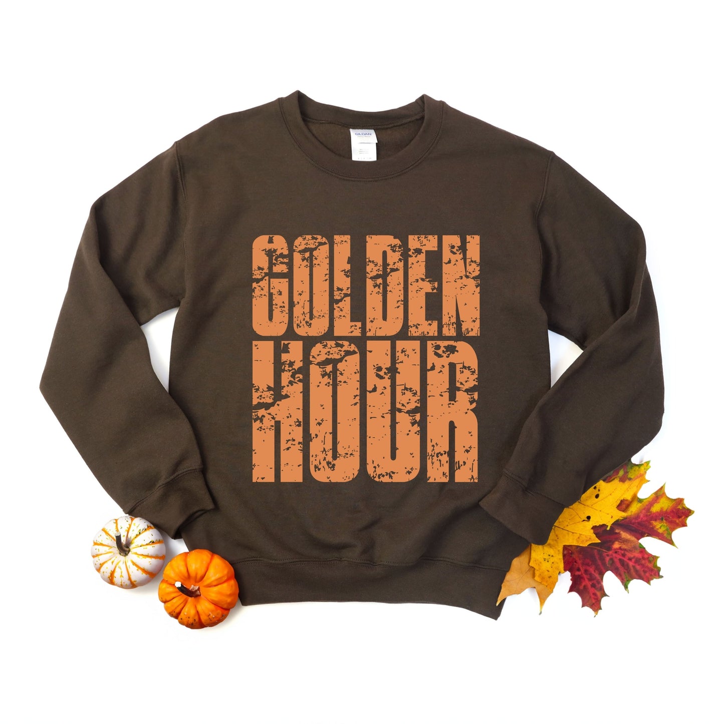Golden Hour Block Distressed - Women's Graphic Sweatshirt