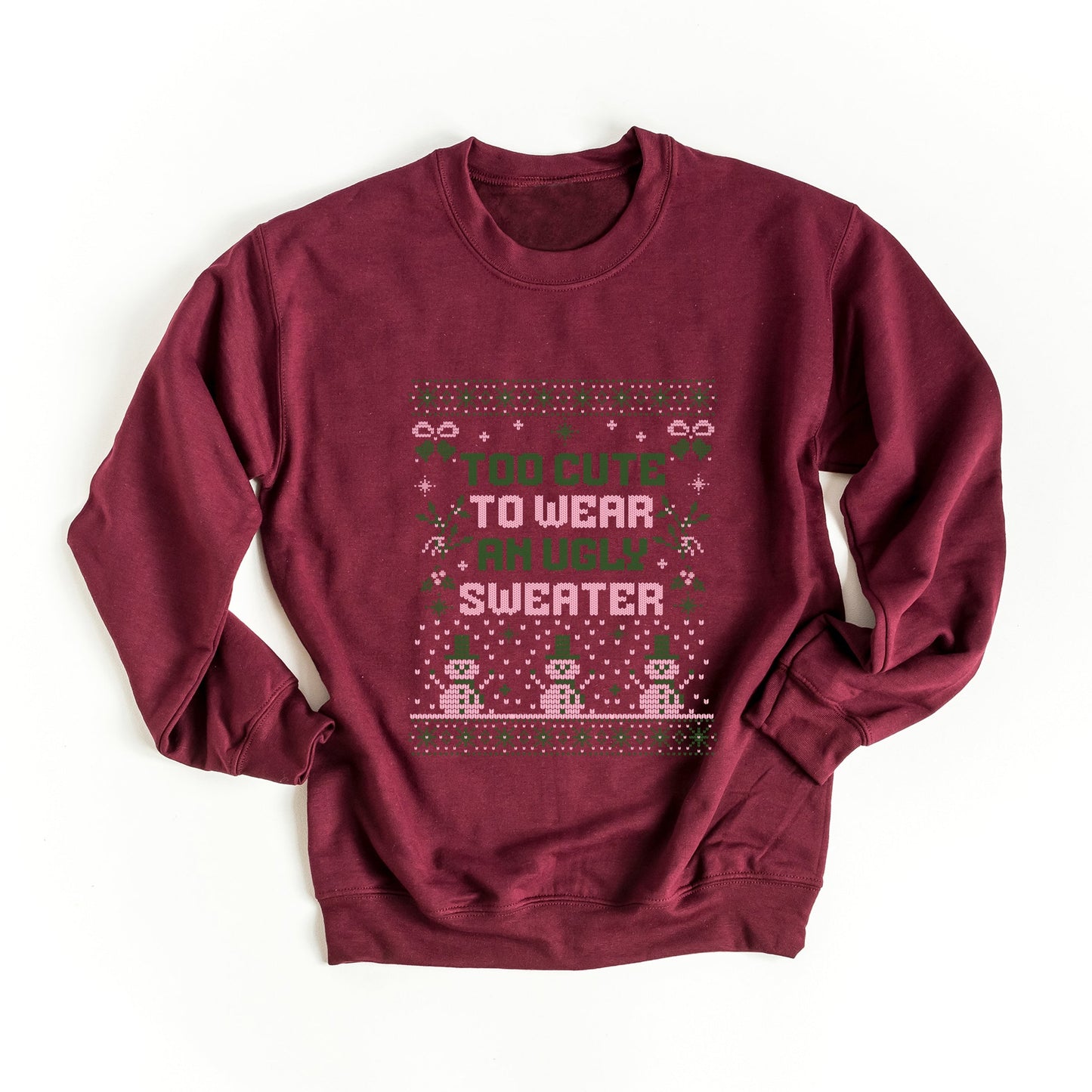 Too Cute Ugly Sweater -  Womens Sweatshirt