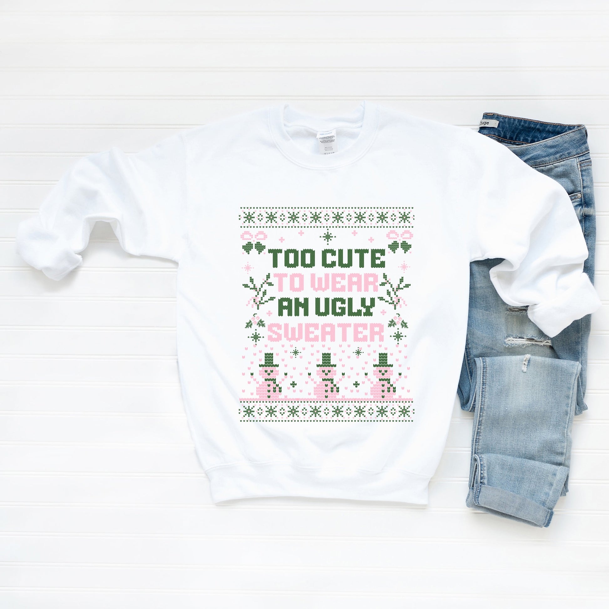 Too Cute Ugly Sweater -  Womens Sweatshirt