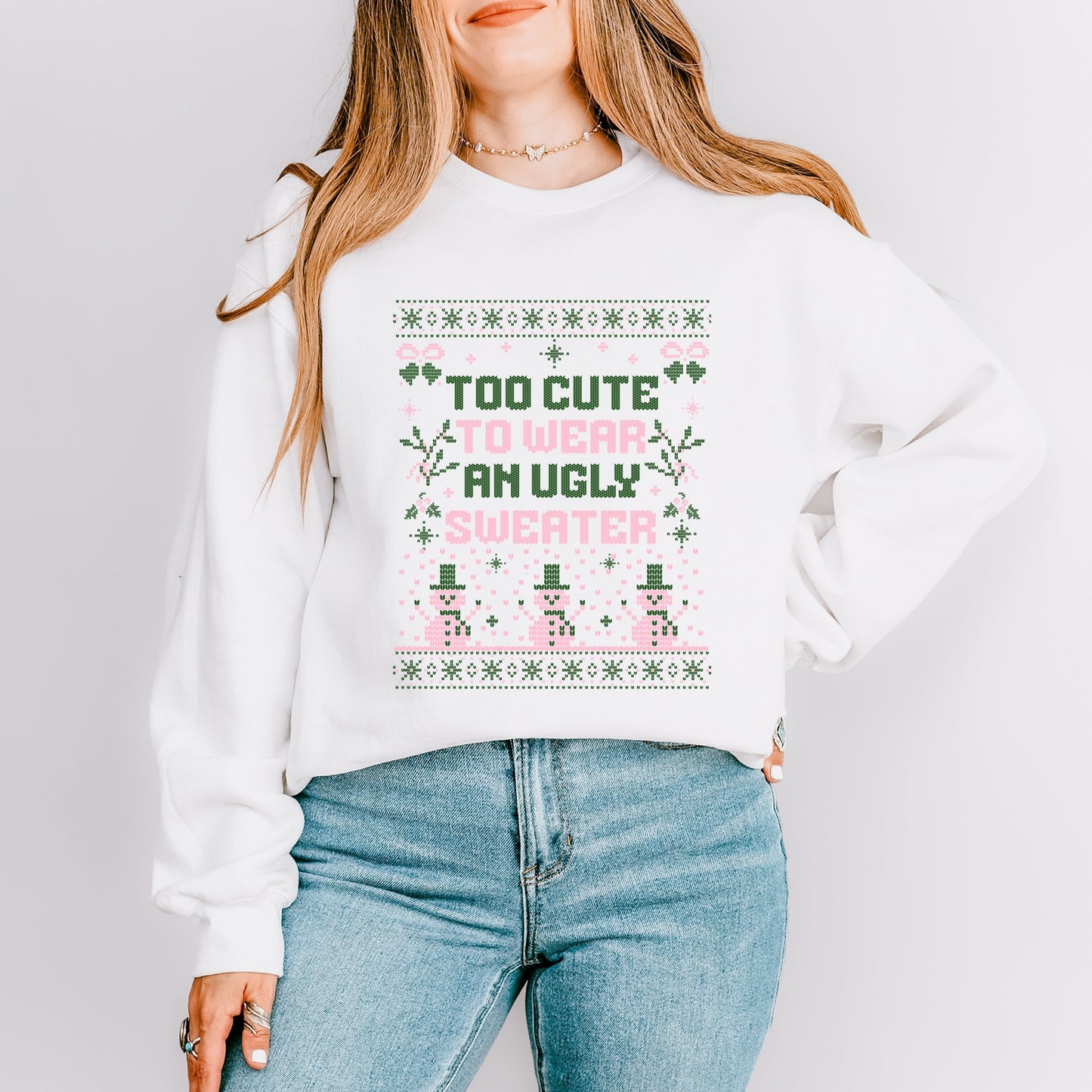 Too Cute Ugly Sweater - Women's Sweatshirt