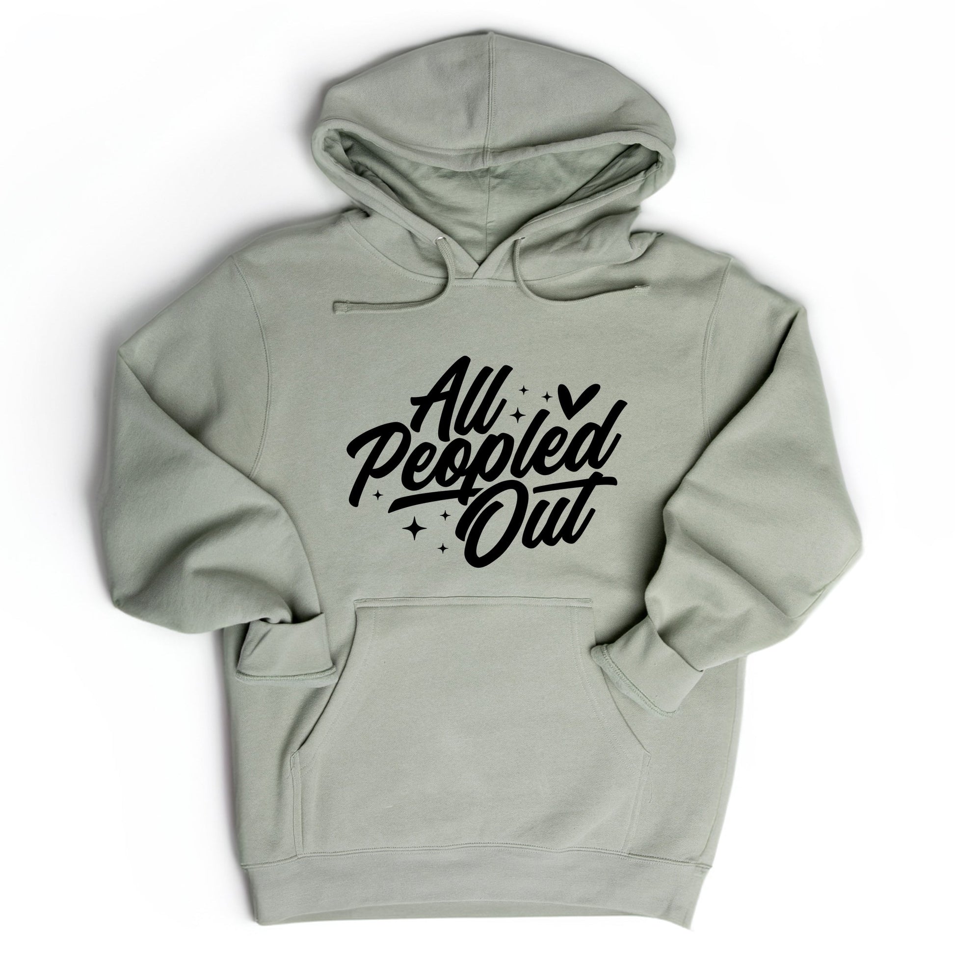 All Peopled Out Cursive - Women's Graphic Hoodie