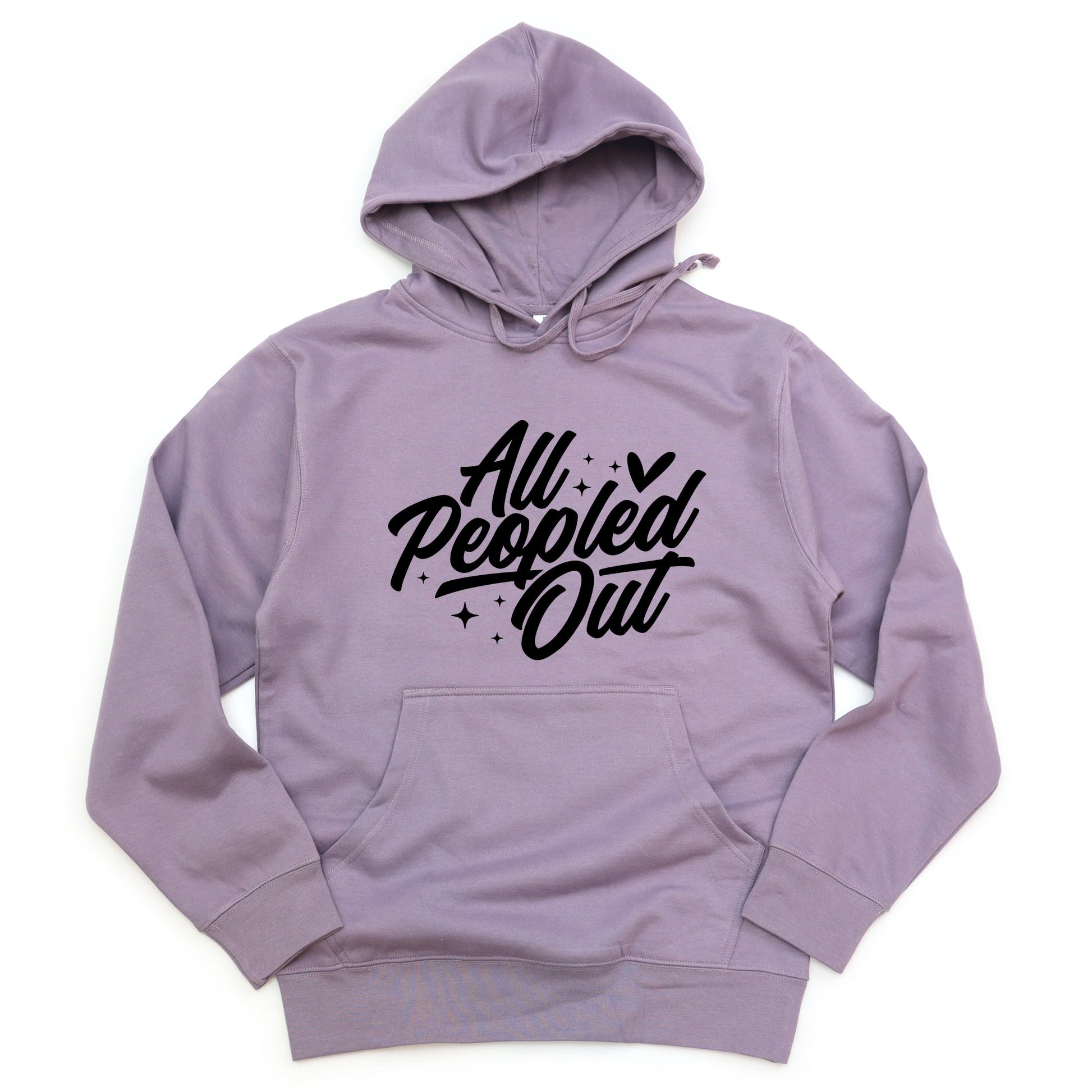 All Peopled Out Cursive - Women's Graphic Hoodie