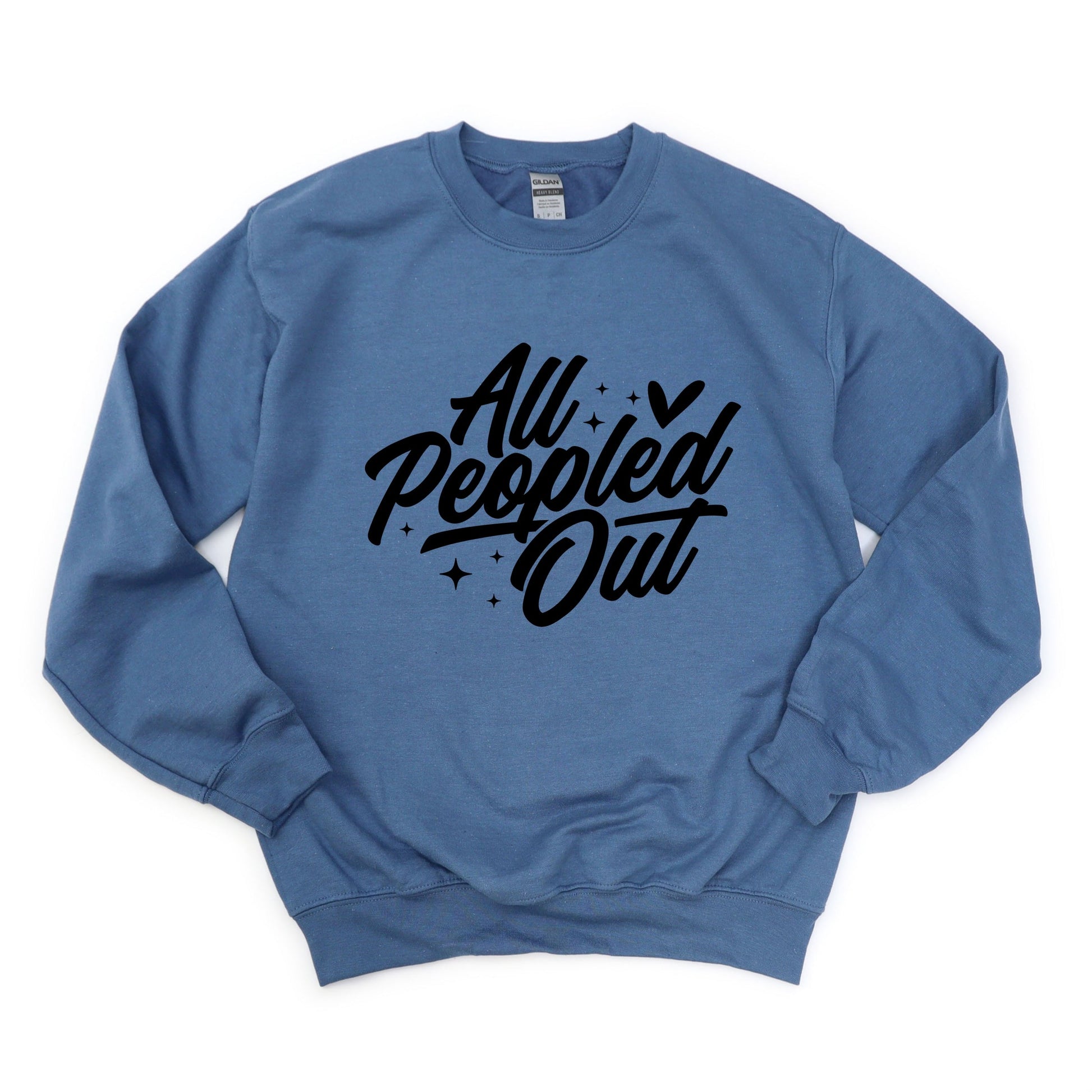 All Peopled Out Cursive - Women's Graphic Sweatshirt