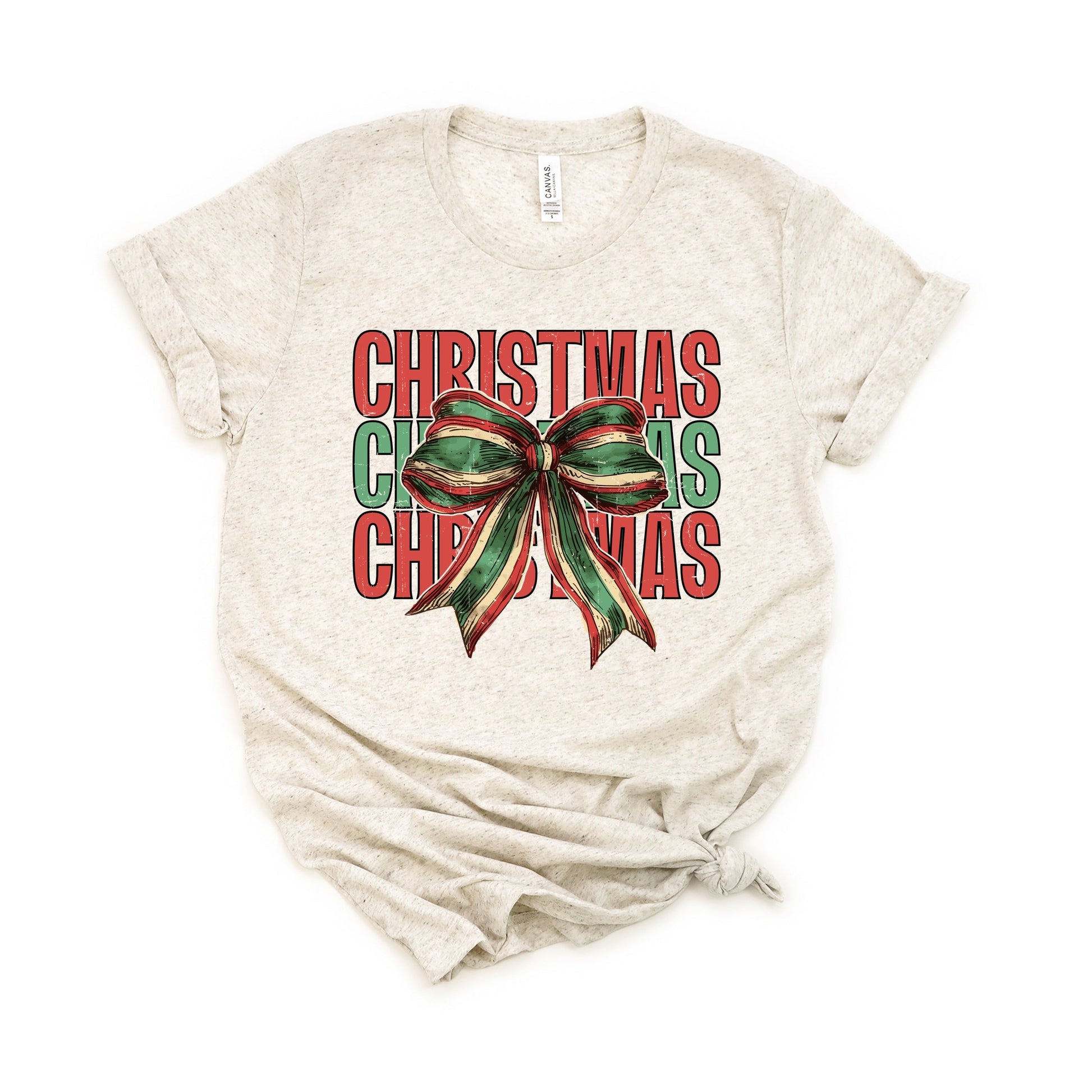 Coquette Christmas Stacked - Women's Short Sleeve Graphic T-Shirt