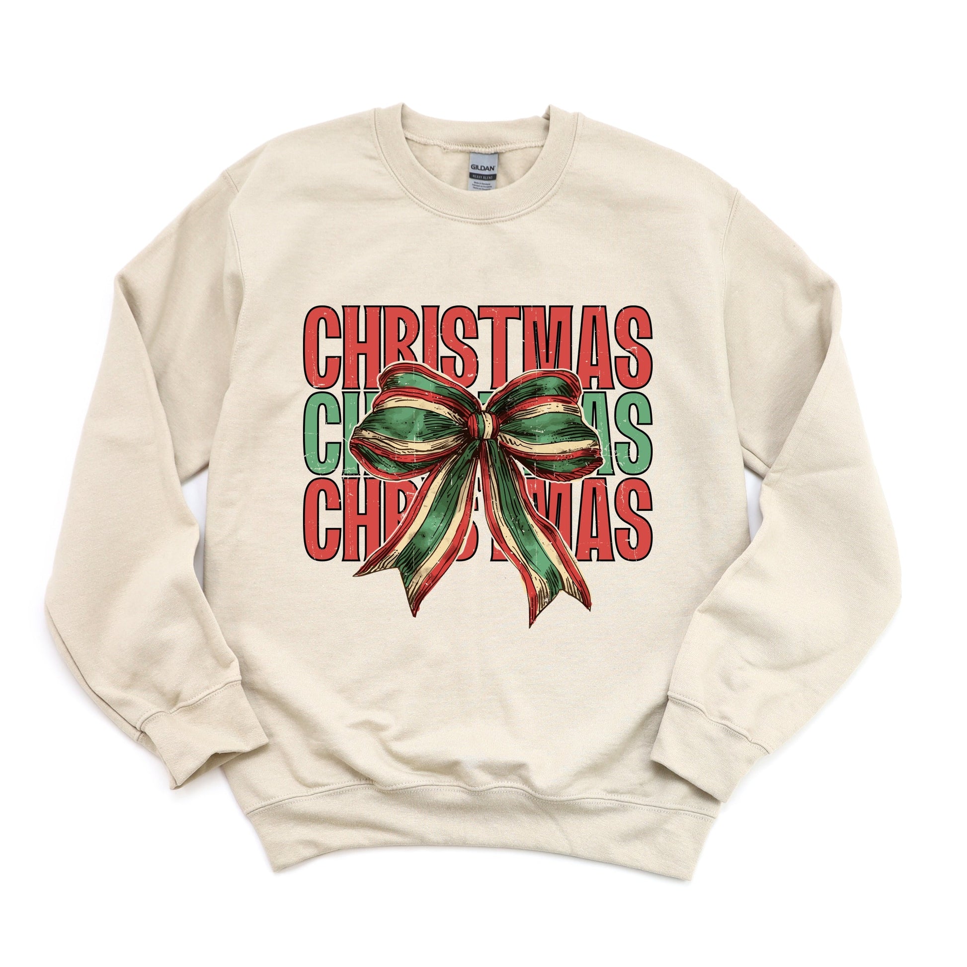 Coquette Christmas Stacked - Women's Graphic Sweatshirt