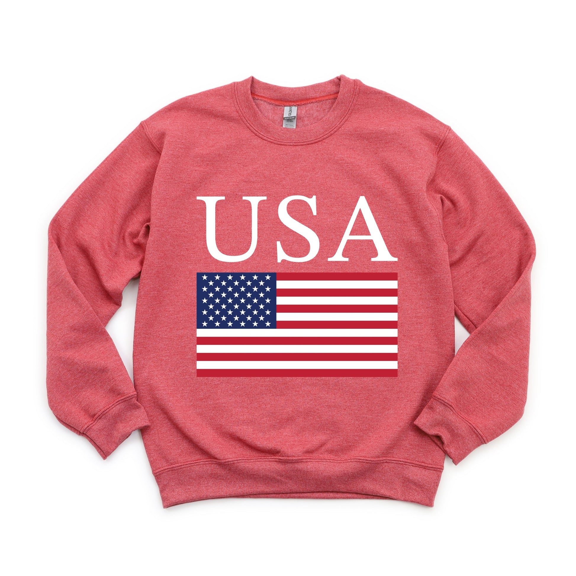 USA Flag Solid -  Women's Graphic Sweatshirt