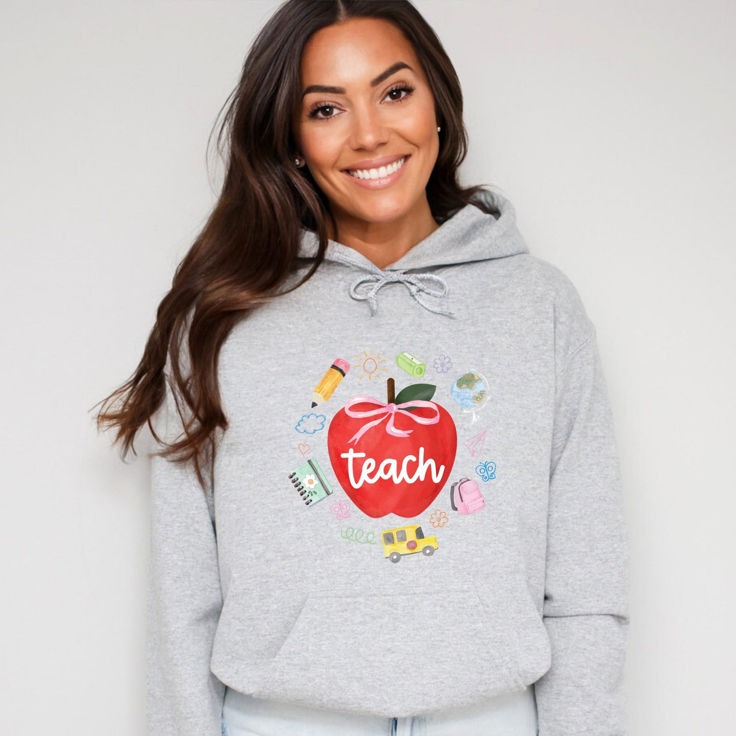 Teach Apple Watercolor - Hoodie