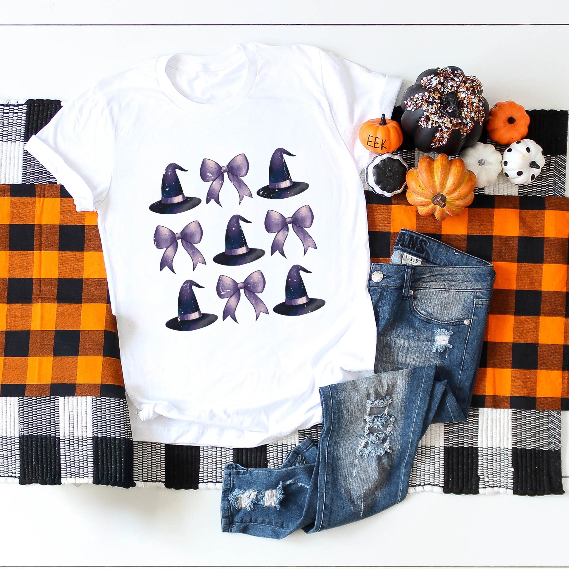 Coquette Witch Hat Collage - Women's Short Sleeve Graphic T-Shirt