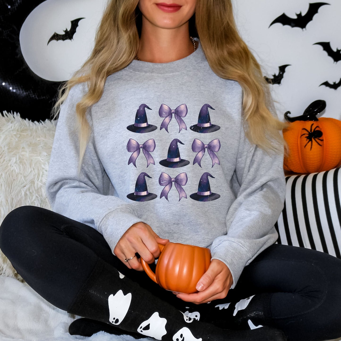Coquette Witch Hat Collage - Women's Graphic Sweatshirt