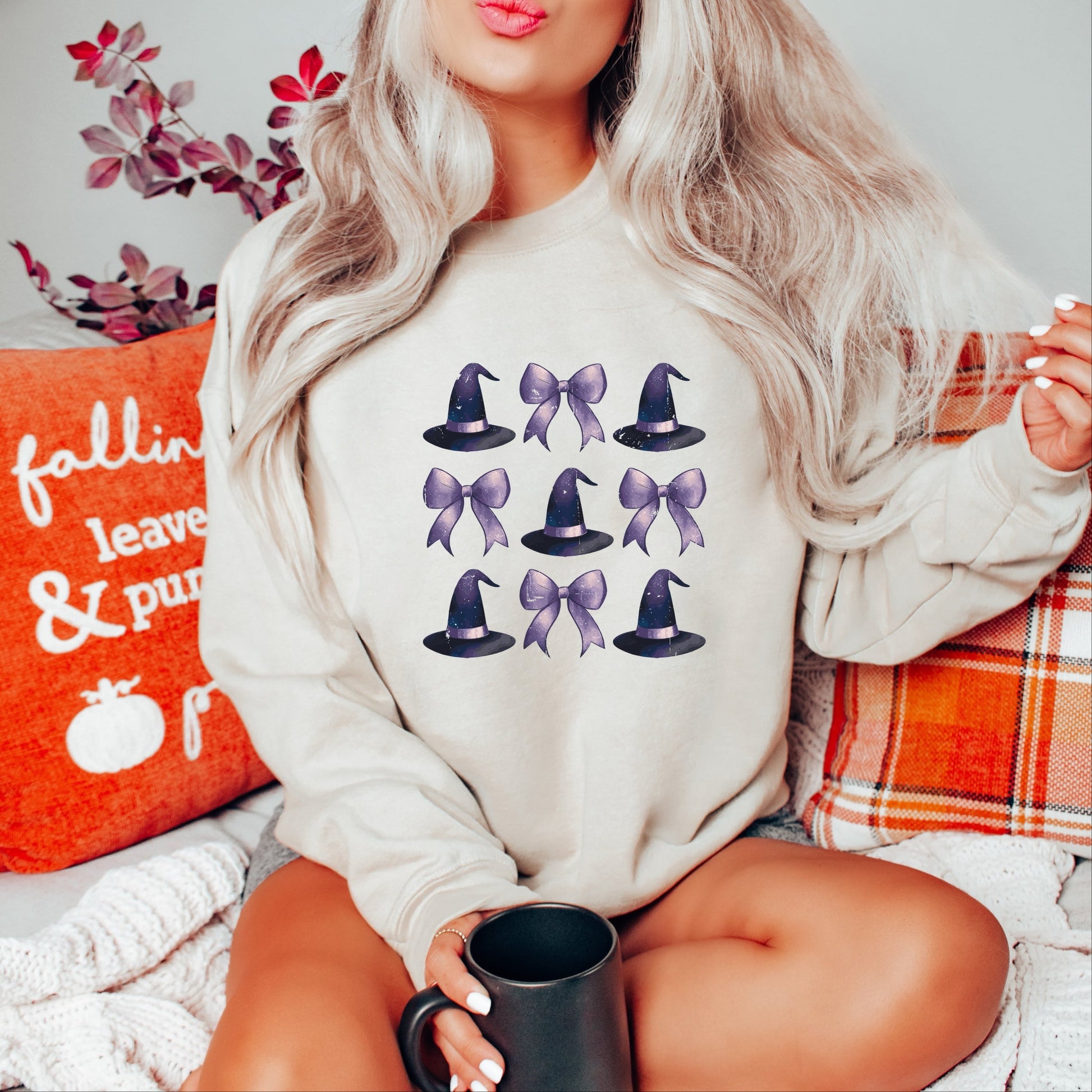 Coquette Witch Hat Collage - Women's Graphic Sweatshirt