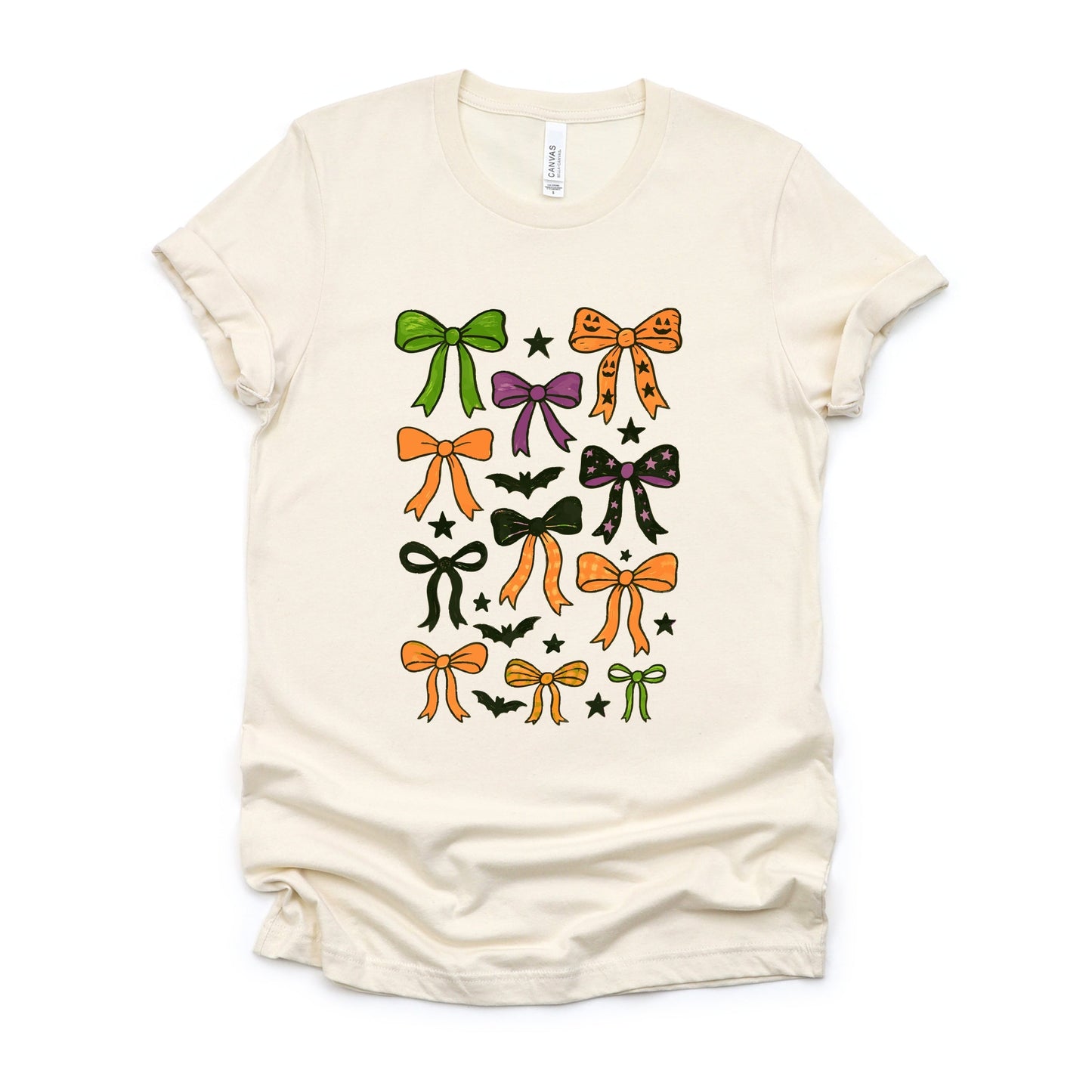 Coquette Colorful Halloween Bows - Women's Short Sleeve Graphic T-Shirt