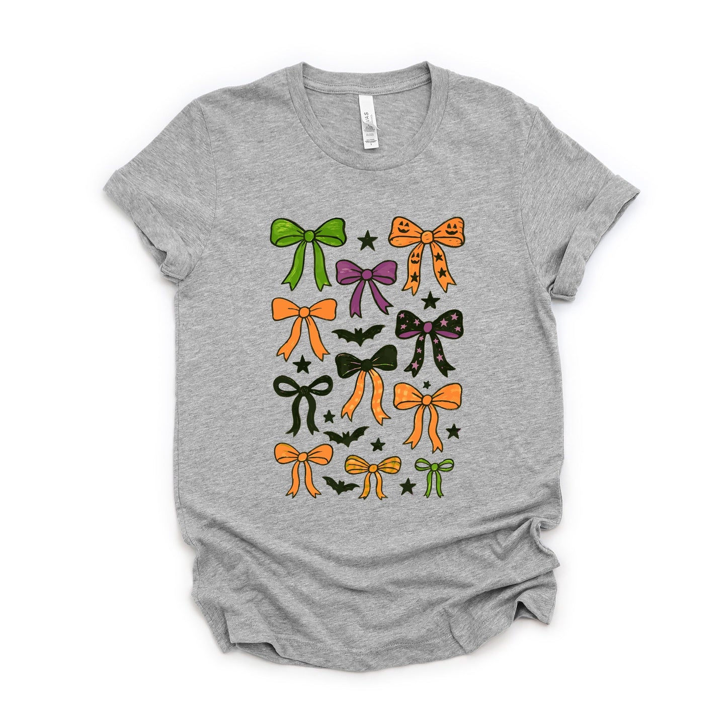 Coquette Colorful Halloween Bows - Women's Short Sleeve Graphic T-Shirt