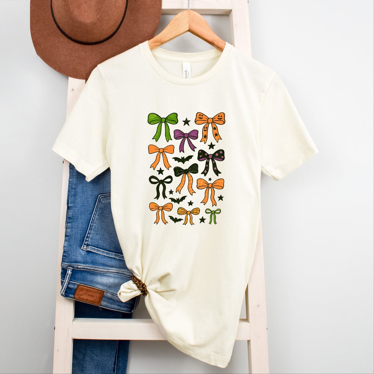 Coquette Colorful Halloween Bows - Women's Short Sleeve Graphic T-Shirt