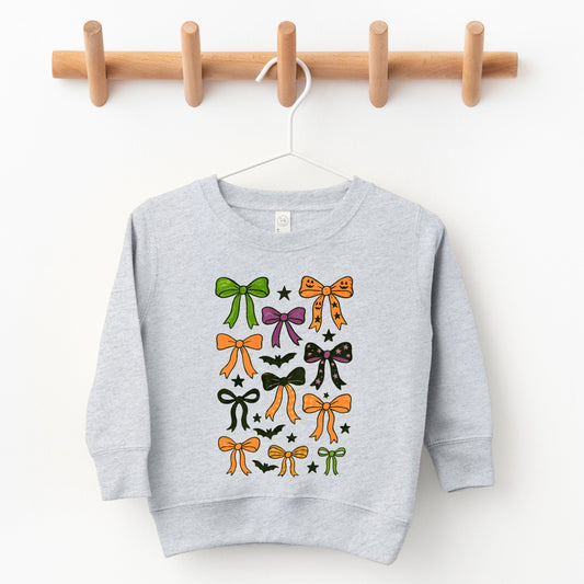 Coquette Colorful Halloween Bows - Toddler Graphic Sweatshirt and Youth Graphic Sweatshirt