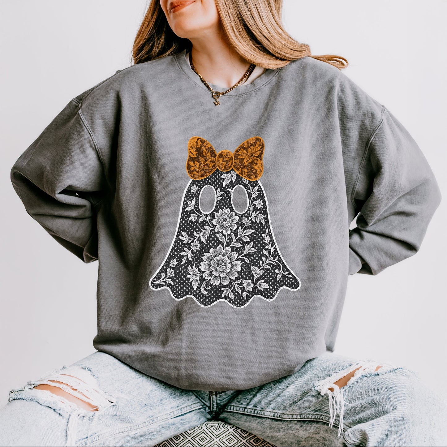 Lace Ghost - Women's Lightweight Garment Dyed Sweatshirt