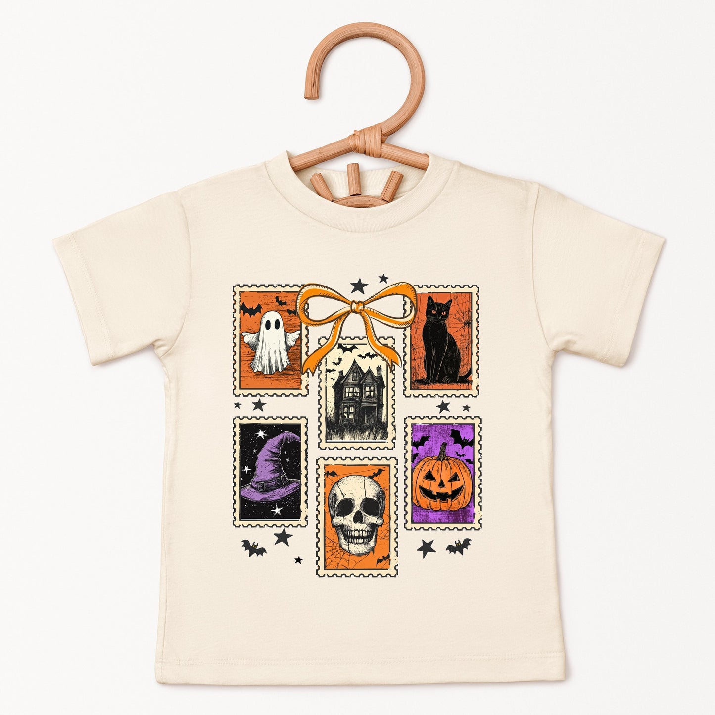 Coquette Halloween Stamps - Youth Short Sleeve Graphic T-Shirt and Toddler Short Sleeve Graphic T-Shirt