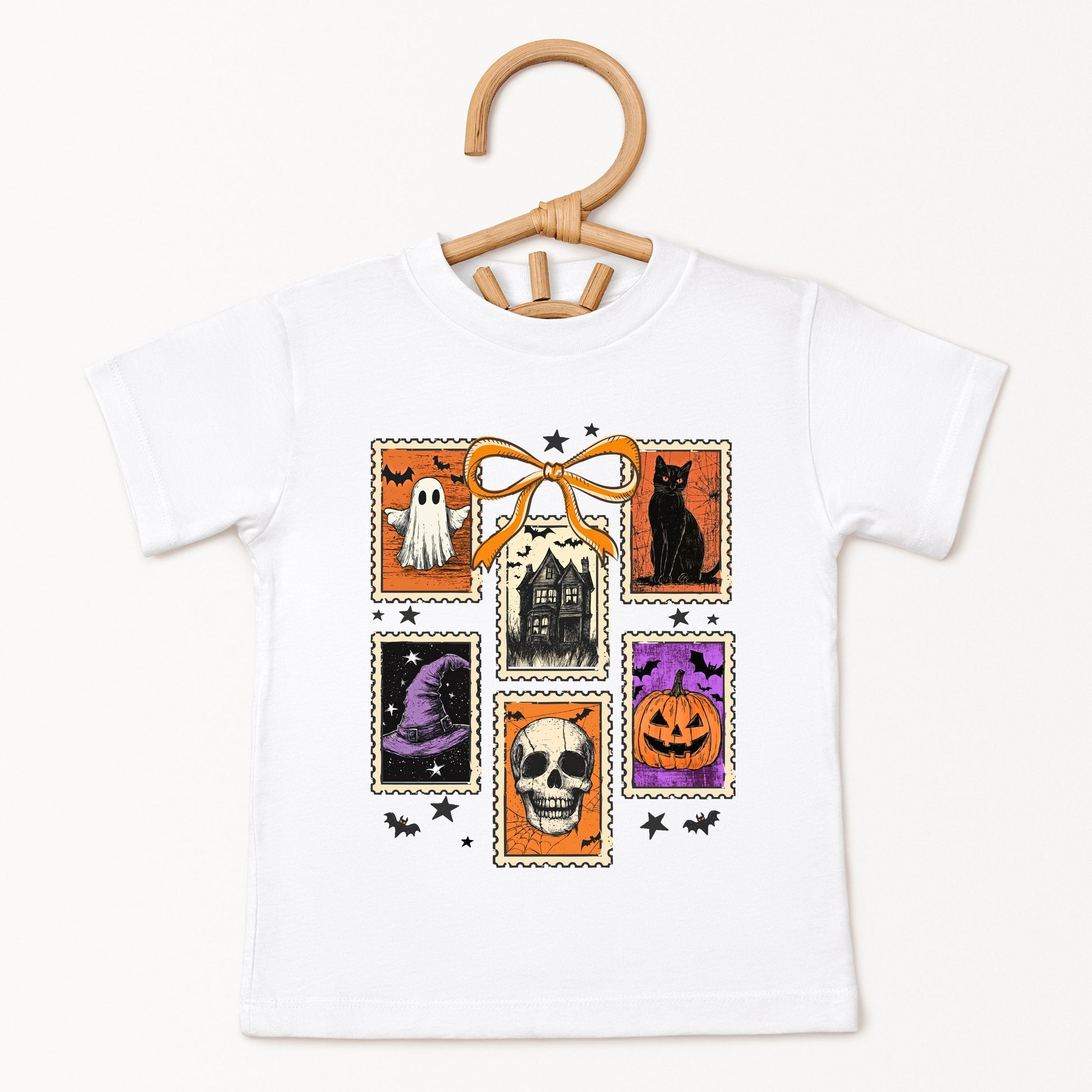 Coquette Halloween Stamps - Youth Short Sleeve Graphic T-Shirt and Toddler Short Sleeve Graphic T-Shirt