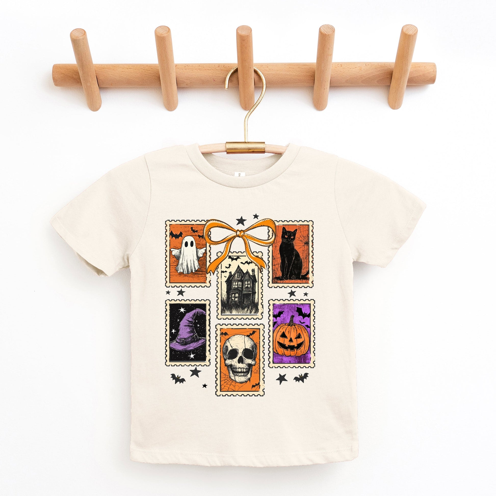 Coquette Halloween Stamps - Youth Short Sleeve Graphic T-Shirt and Toddler Short Sleeve Graphic T-Shirt