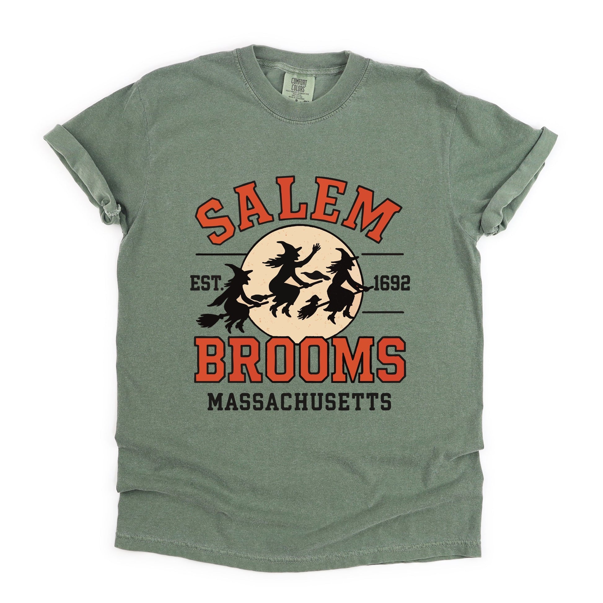 Salem Brooms Massachusetts - Women's Garment Dyed Graphic T-Shirt