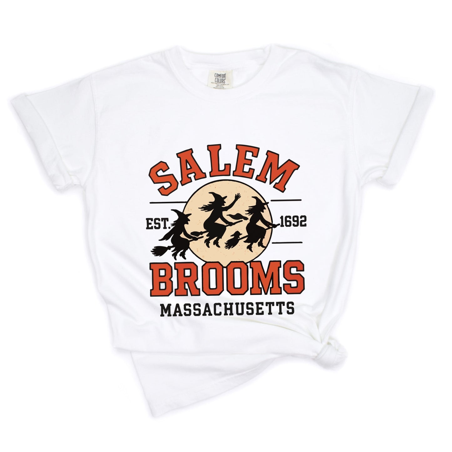 Salem Brooms Massachusetts - Women's Garment Dyed Graphic T-Shirt