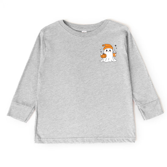 Ghost Pumpkin Spice Sparkle - Toddler Long Sleeve Graphic Tee and Youth Long Sleeve Graphic T-Shirt